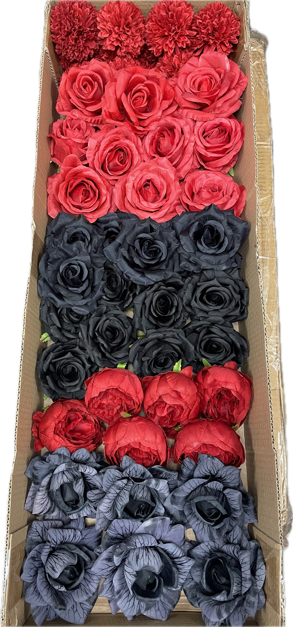 50/60 PCS Artificial Flower Heads (RH2), Mixed Colors for Wedding & DIY Decor
