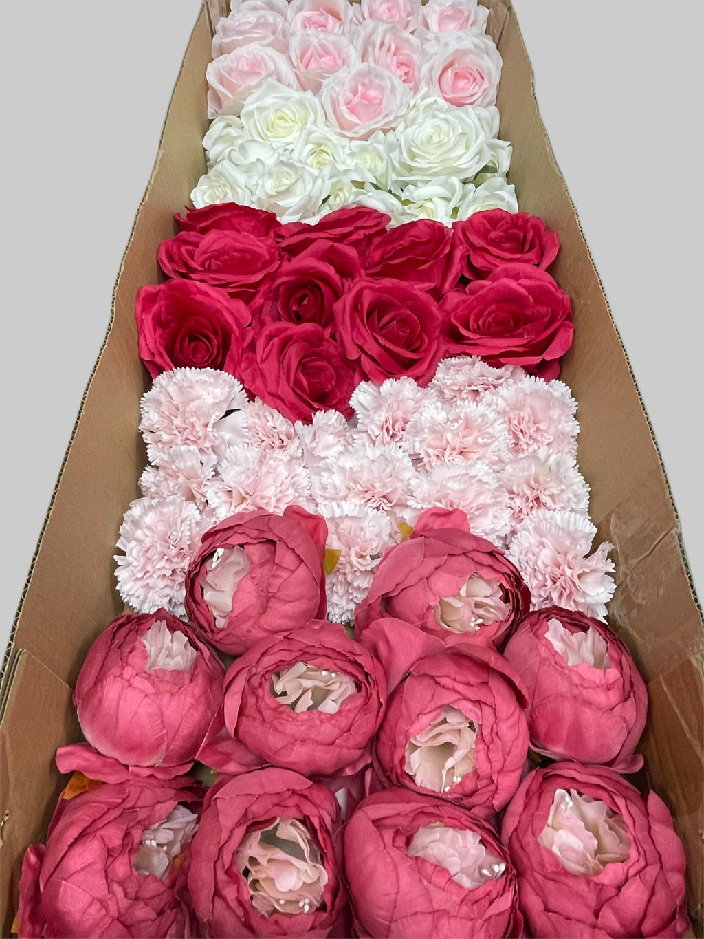 60/70 PCS Artificial Flower Heads (AS1), Mixed Colors for Wedding & DIY Decor