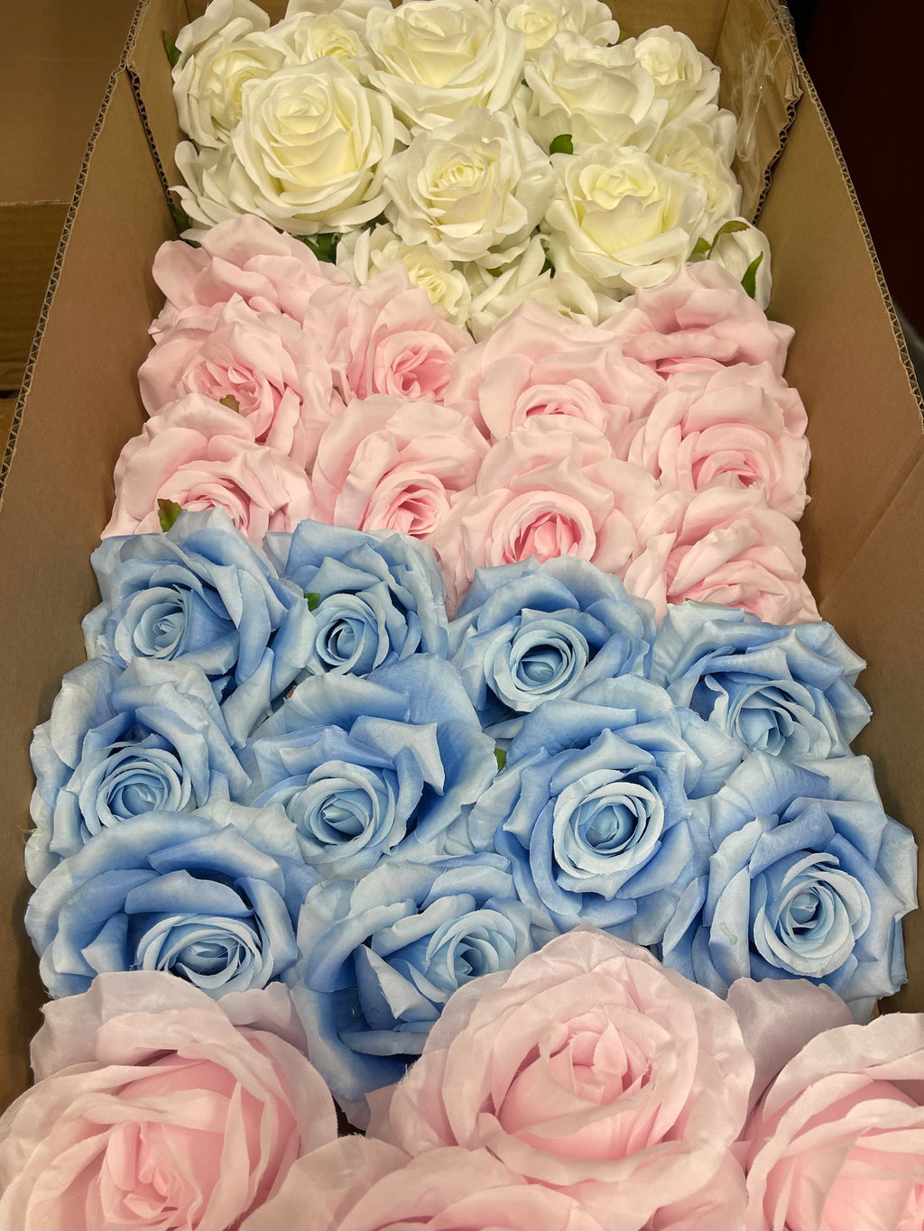 60/70 PCS Artificial Flower Heads(BS2AC) – Mixed Colors for Wedding & DIY Decor
