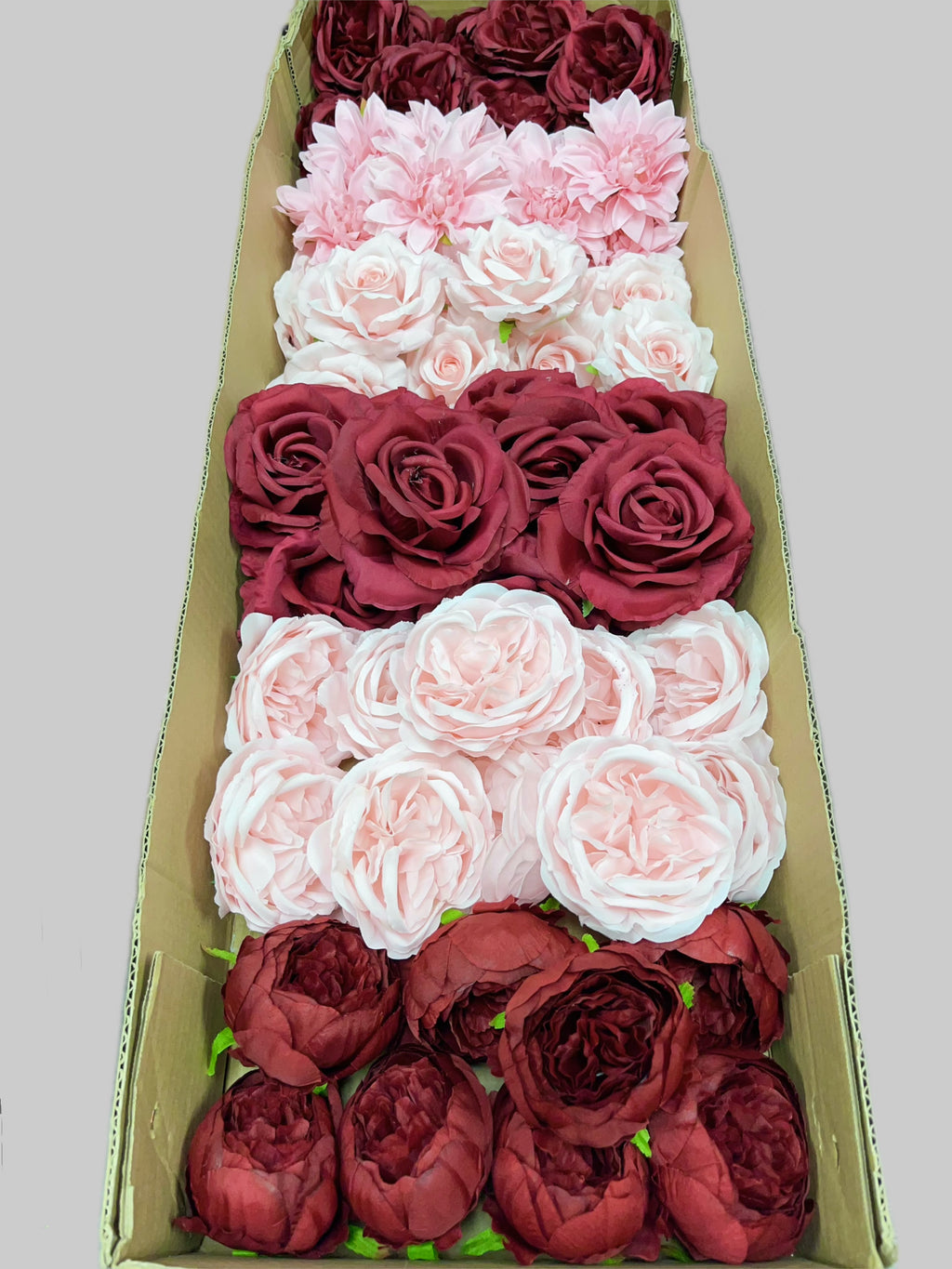 60/70 PCS Artificial Flower Heads (BP1), Mixed Colors for Wedding & DIY Decor