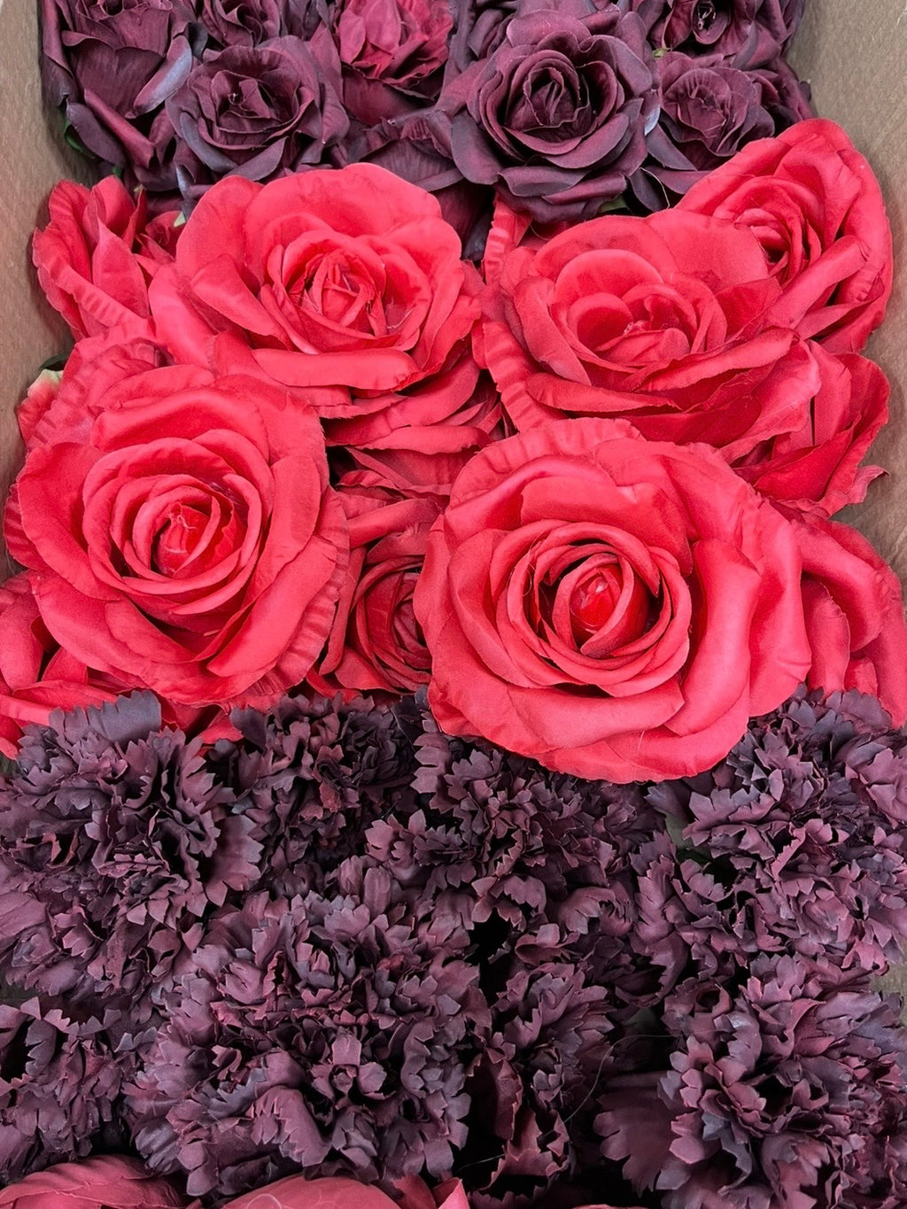 50/60 PCS Artificial Flower Heads (BHR1), Mixed Colors for Wedding & DIY Decor