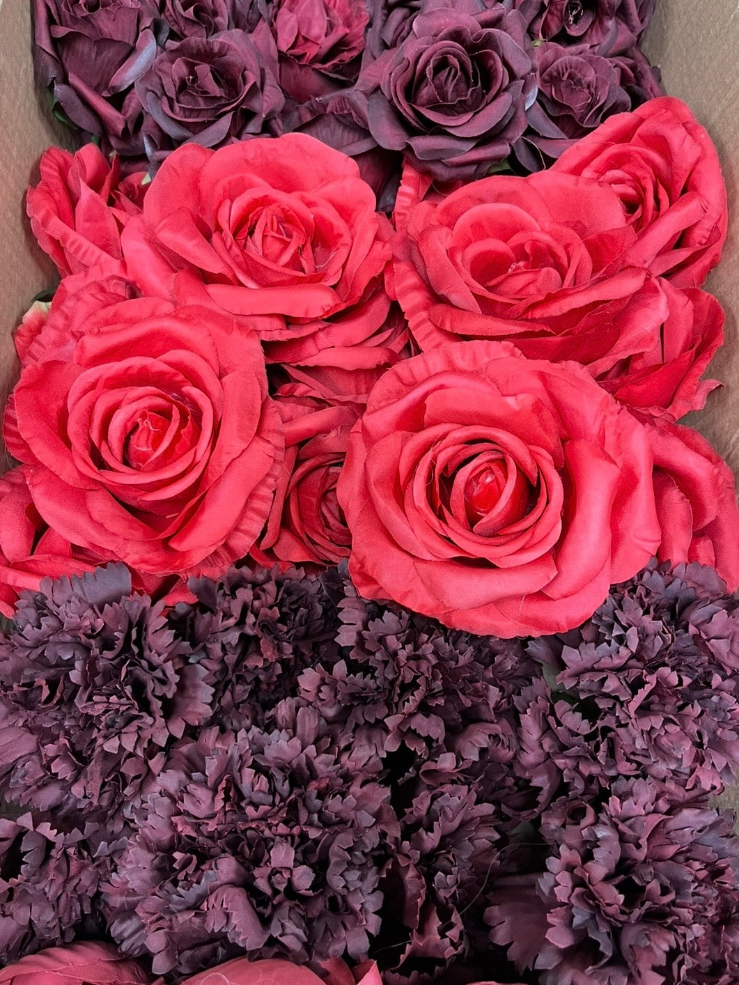 50/60 PCS Artificial Flower Heads (BHR1), Mixed Colors for Wedding & DIY Decor