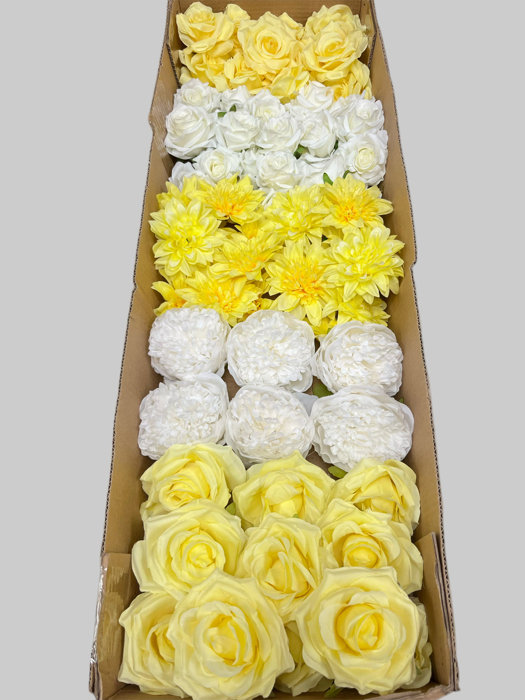60/70 PCS Artificial Flower Heads (YS5), Mixed Colors for Wedding & DIY Decor