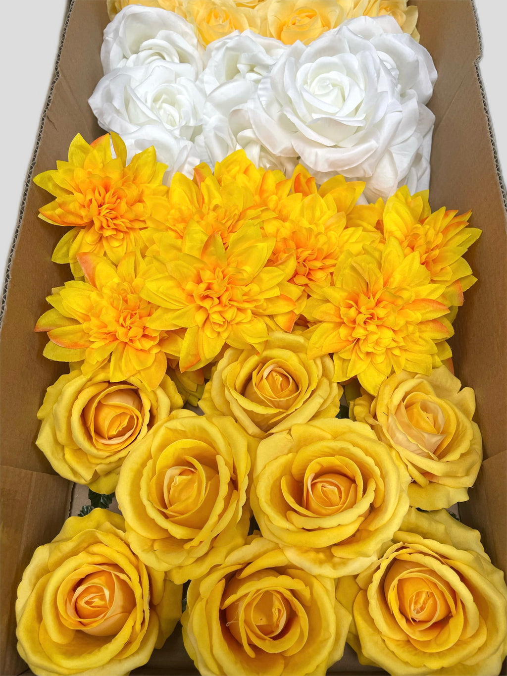 60/70 PCS Artificial Flower Heads (YS1ADE), Mixed Colors for Wedding & DIY Decor