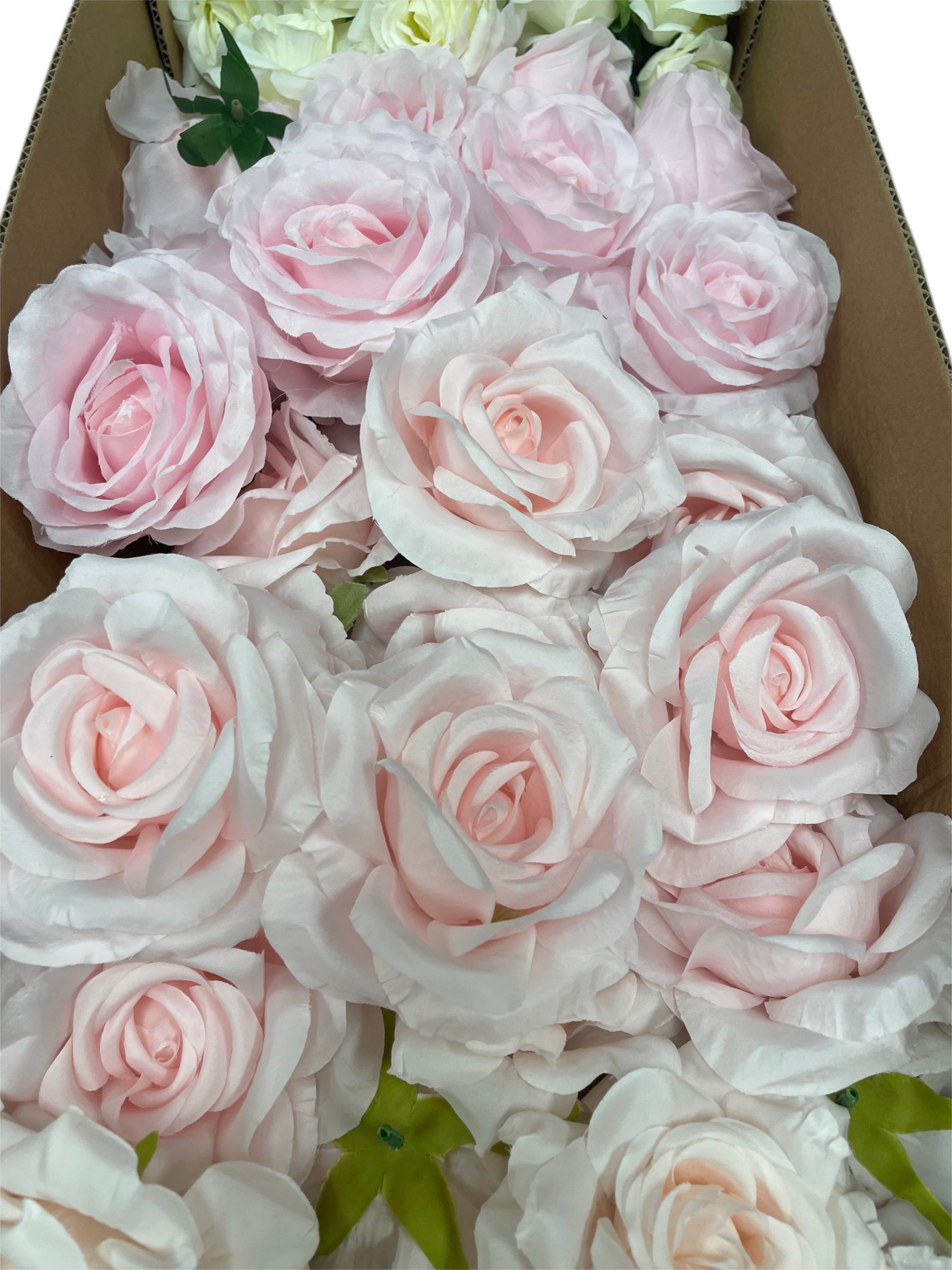 60/70 PCS Artificial Flower Heads (HS3AE), Mixed Colors for Wedding & DIY Decor
