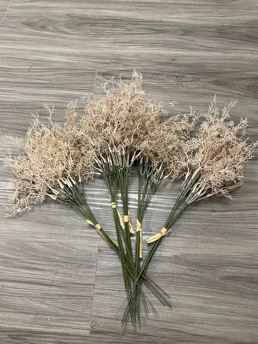 3Bunches/5Bunches Artificial Dried Grass Stems, Beige Natural Look Filler for Wedding Bouquets & DIY Decor (AF3)