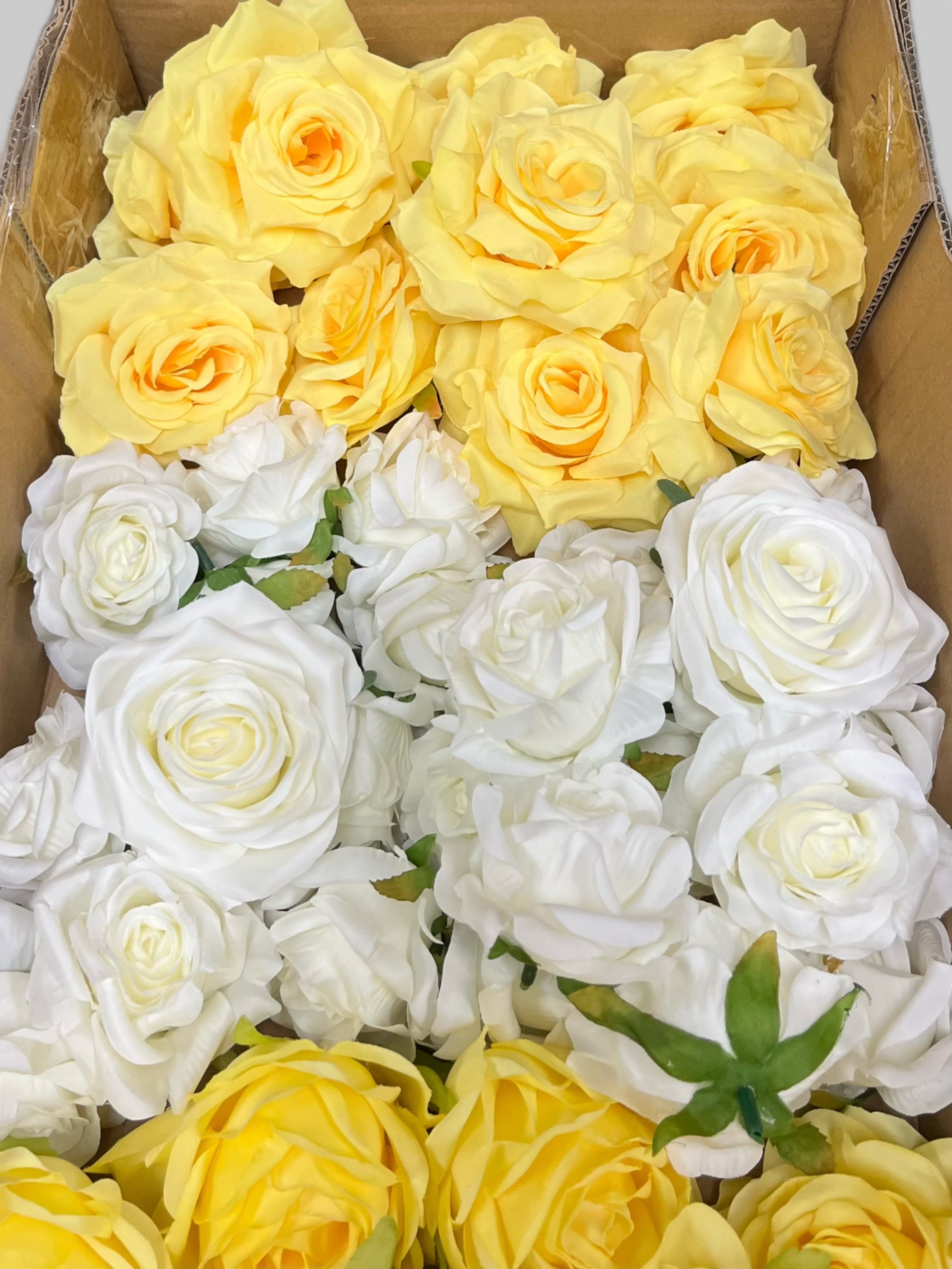 60/70 PCS Artificial Flower Heads (YS4CE), Mixed Colors for Wedding & DIY Decor