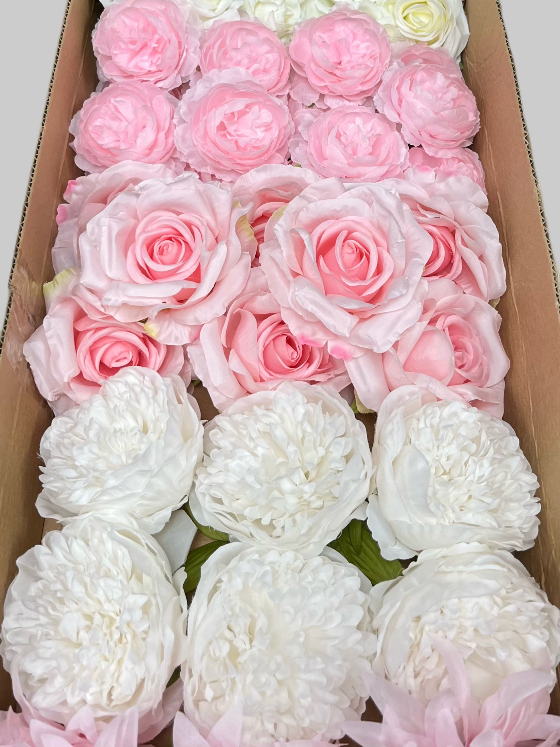 60/70 PCS Artificial Flower Heads (HS5), Mixed Colors for Wedding & DIY Decor