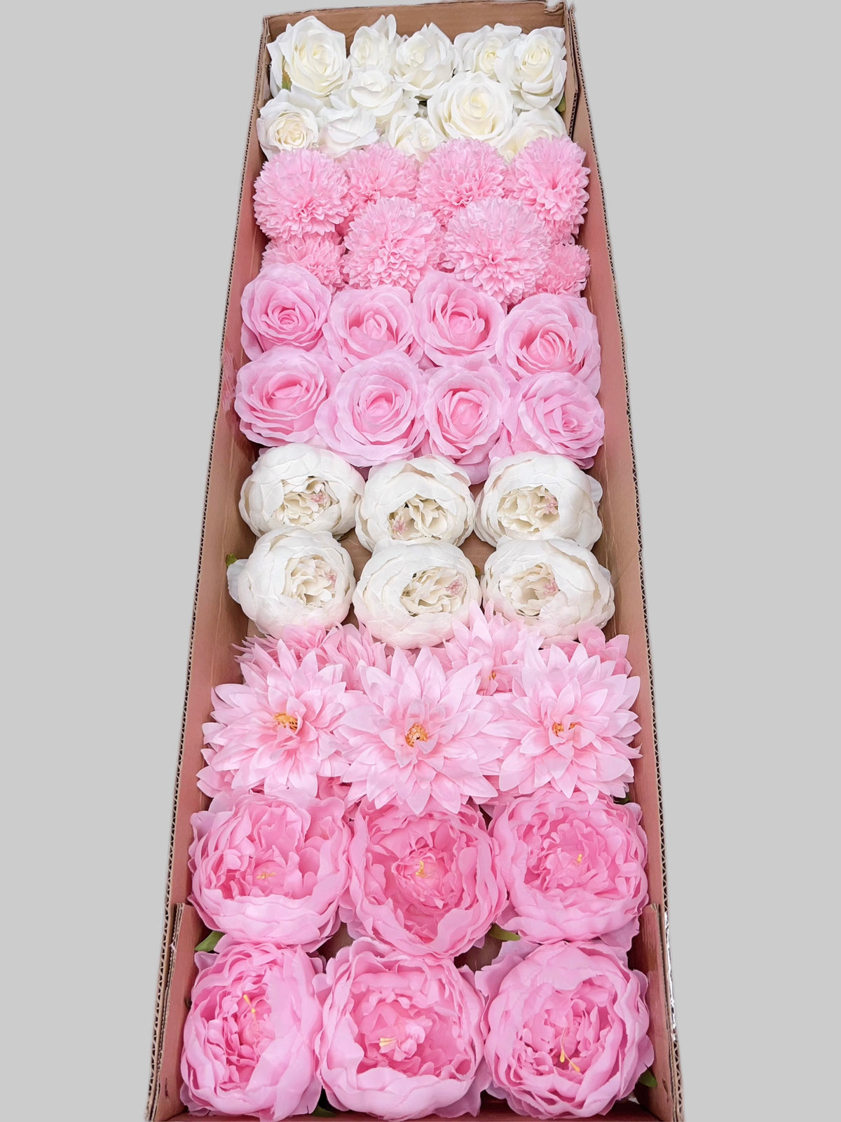 50/60 PCS Artificial Flower Heads (HS6), Mixed Colors for Wedding & DIY Decor