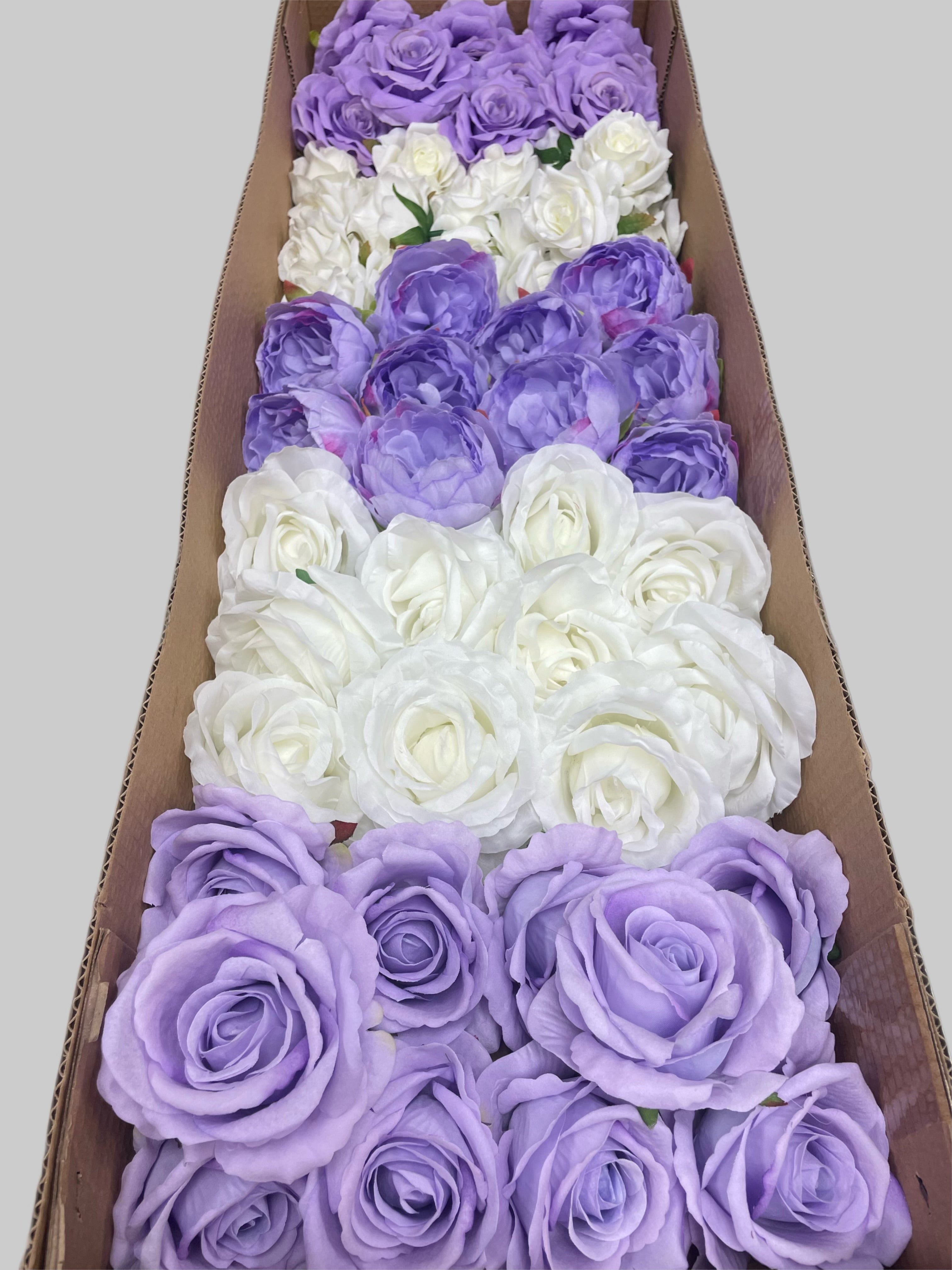60/70 PCS Artificial Flower Heads, Mixed Colors for Wedding & DIY Decor (ZS1C)