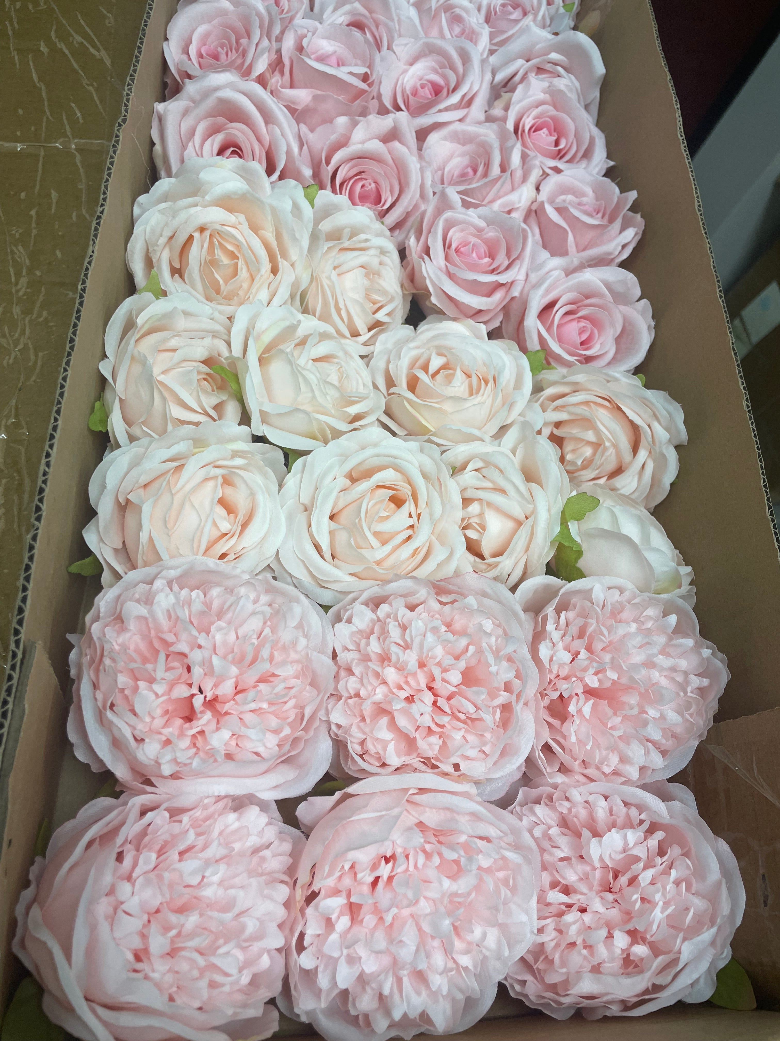 60/70 PCS Artificial Flower Heads(CS3B1) – Mixed Colors for Wedding & DIY Decor