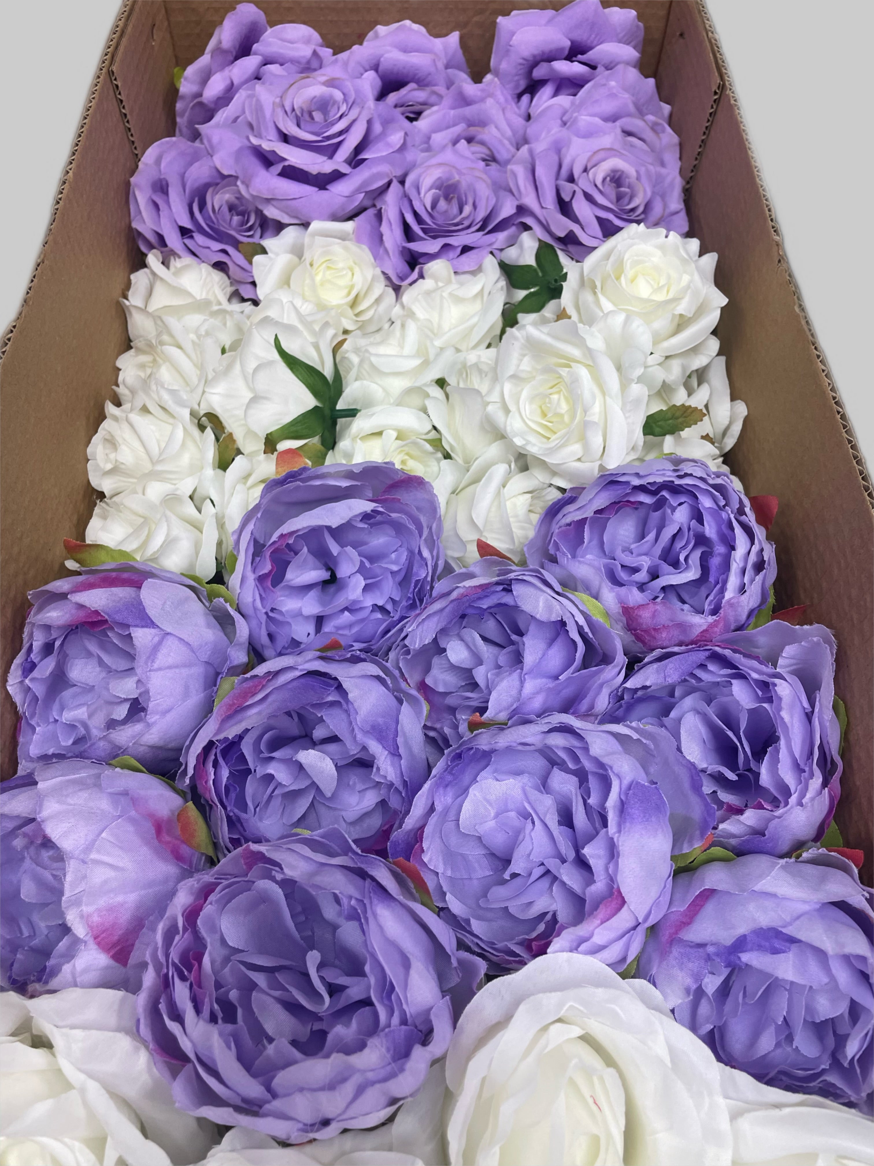 60/70 PCS Artificial Flower Heads, Mixed Colors for Wedding & DIY Decor (ZS1C)