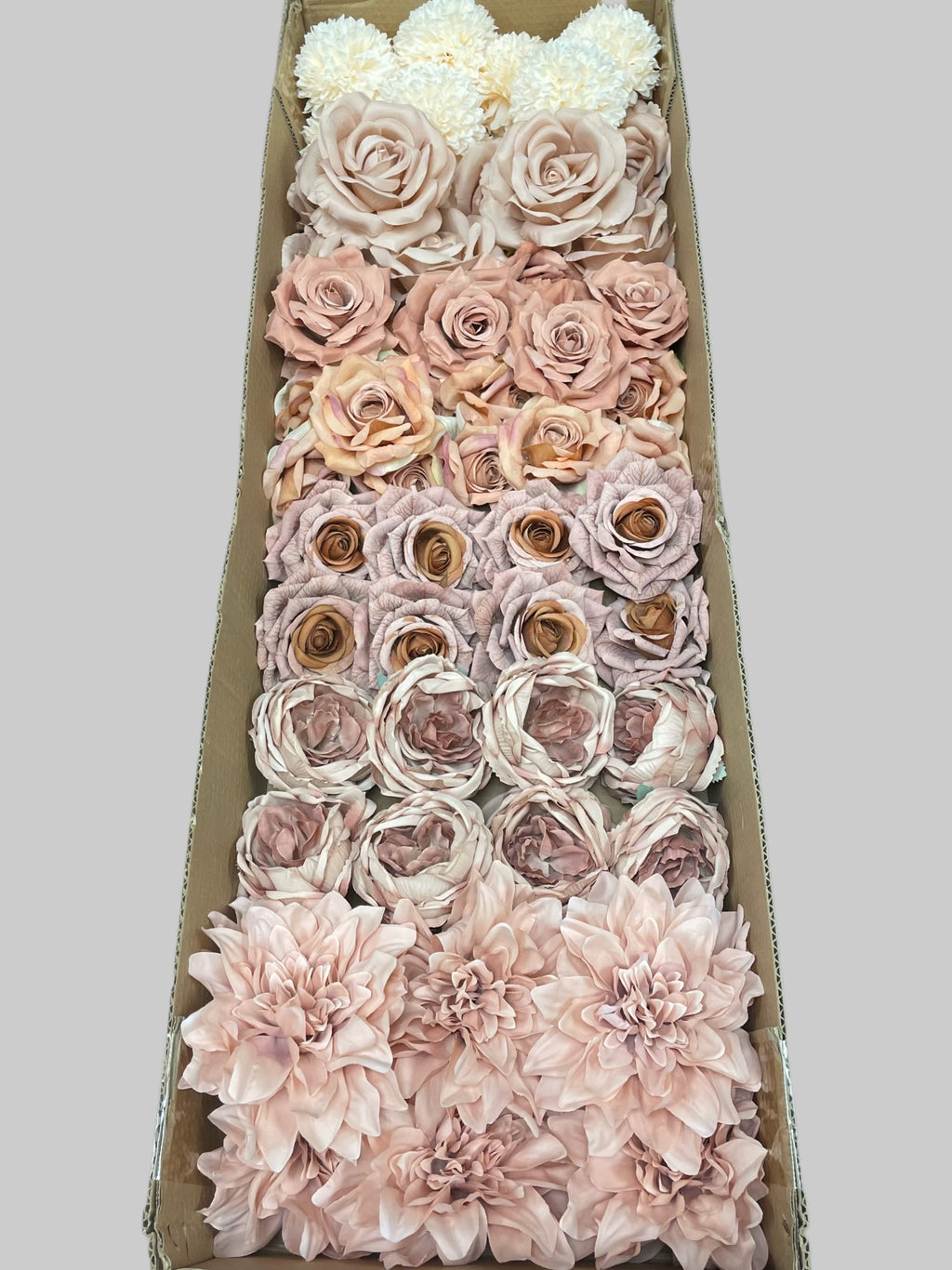 50/60 PCS Artificial Flower Heads (OS3), Mixed Colors for Wedding & DIY Decor
