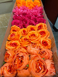 60/70 PCS Artificial Flower Heads (JS1), Mixed Colors for Wedding & DIY Decor