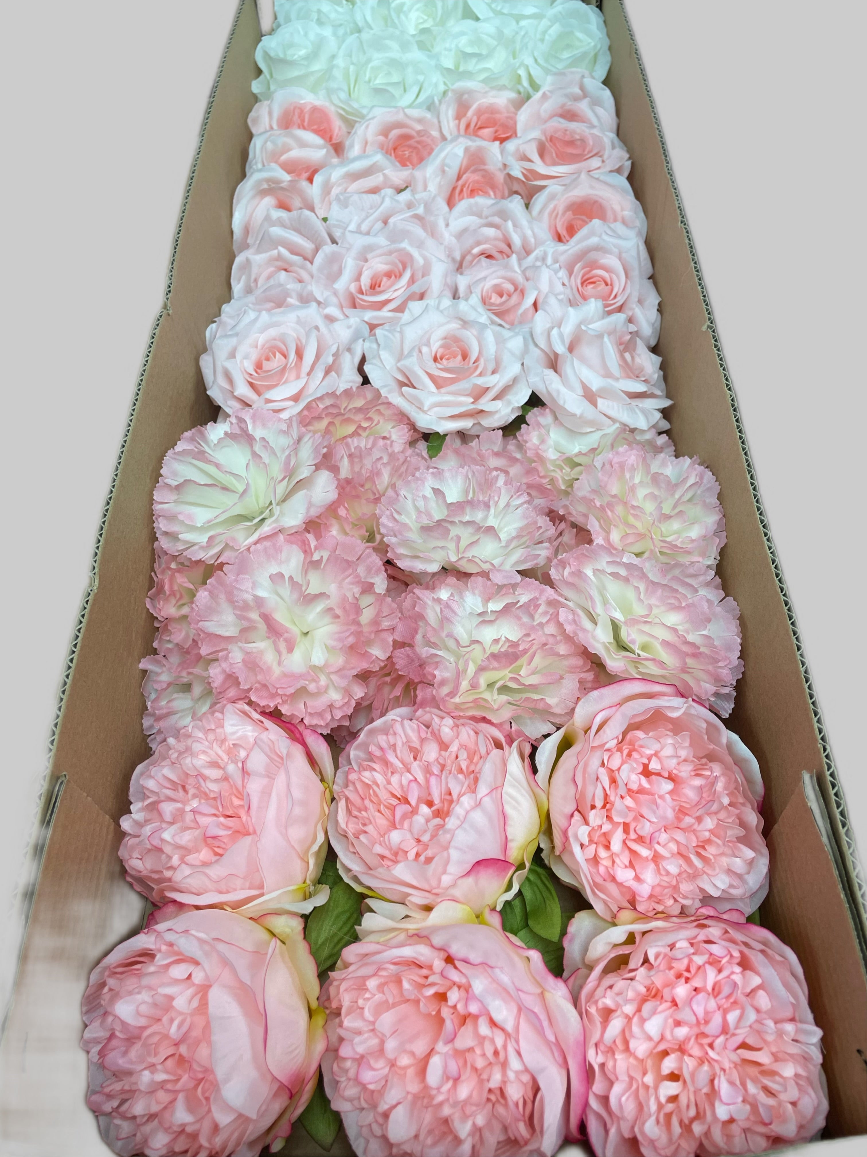 60/70 PCS Artificial Flower Heads (CS4B), Mixed Colors for Wedding & DIY Decor