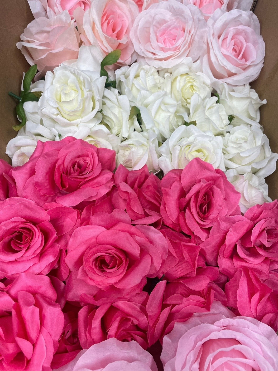 50/60 PCS Artificial Flower Heads (AS1BC1), Mixed Colors for Wedding & DIY Decor