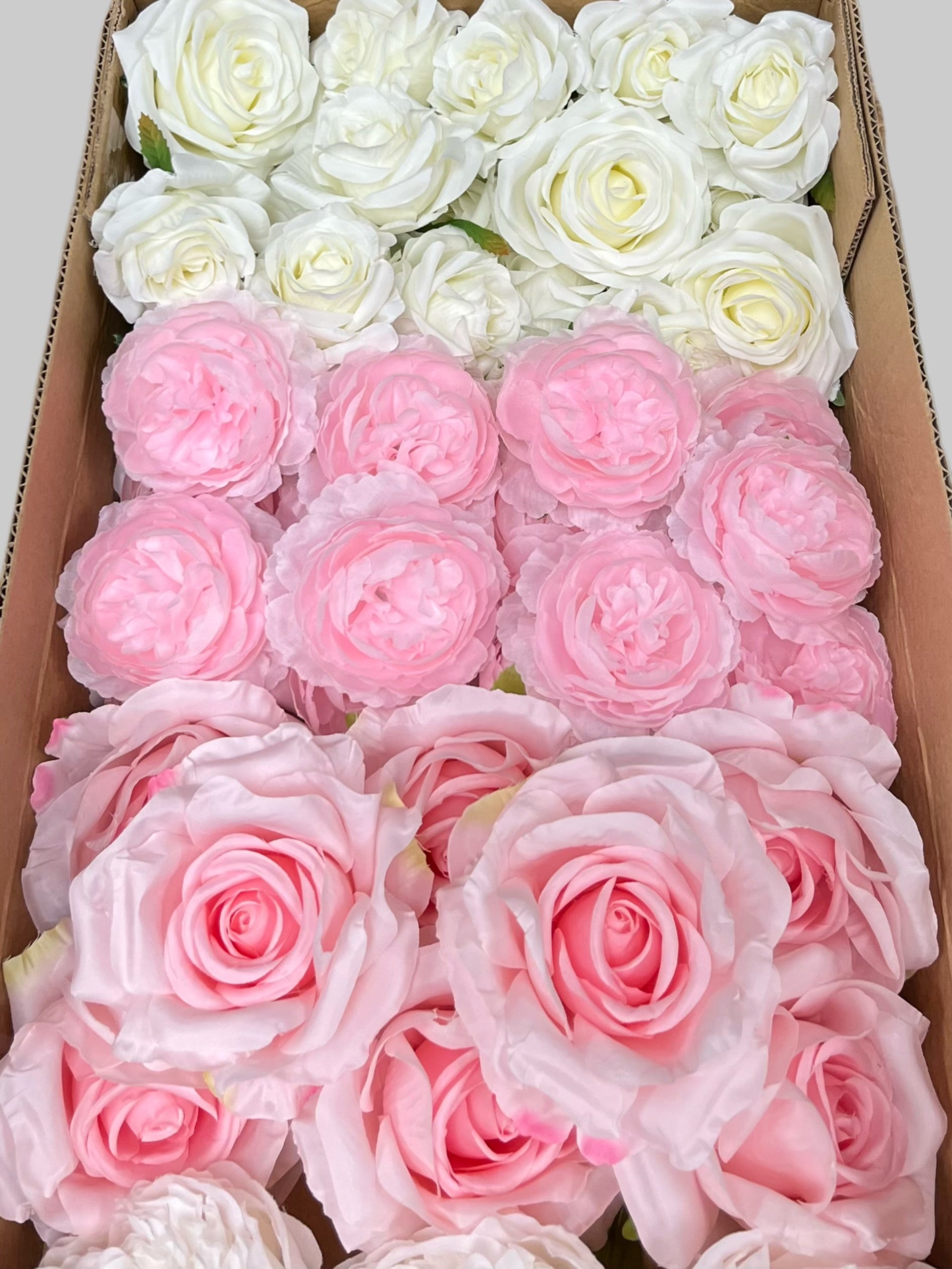 60/70 PCS Artificial Flower Heads (HS5), Mixed Colors for Wedding & DIY Decor