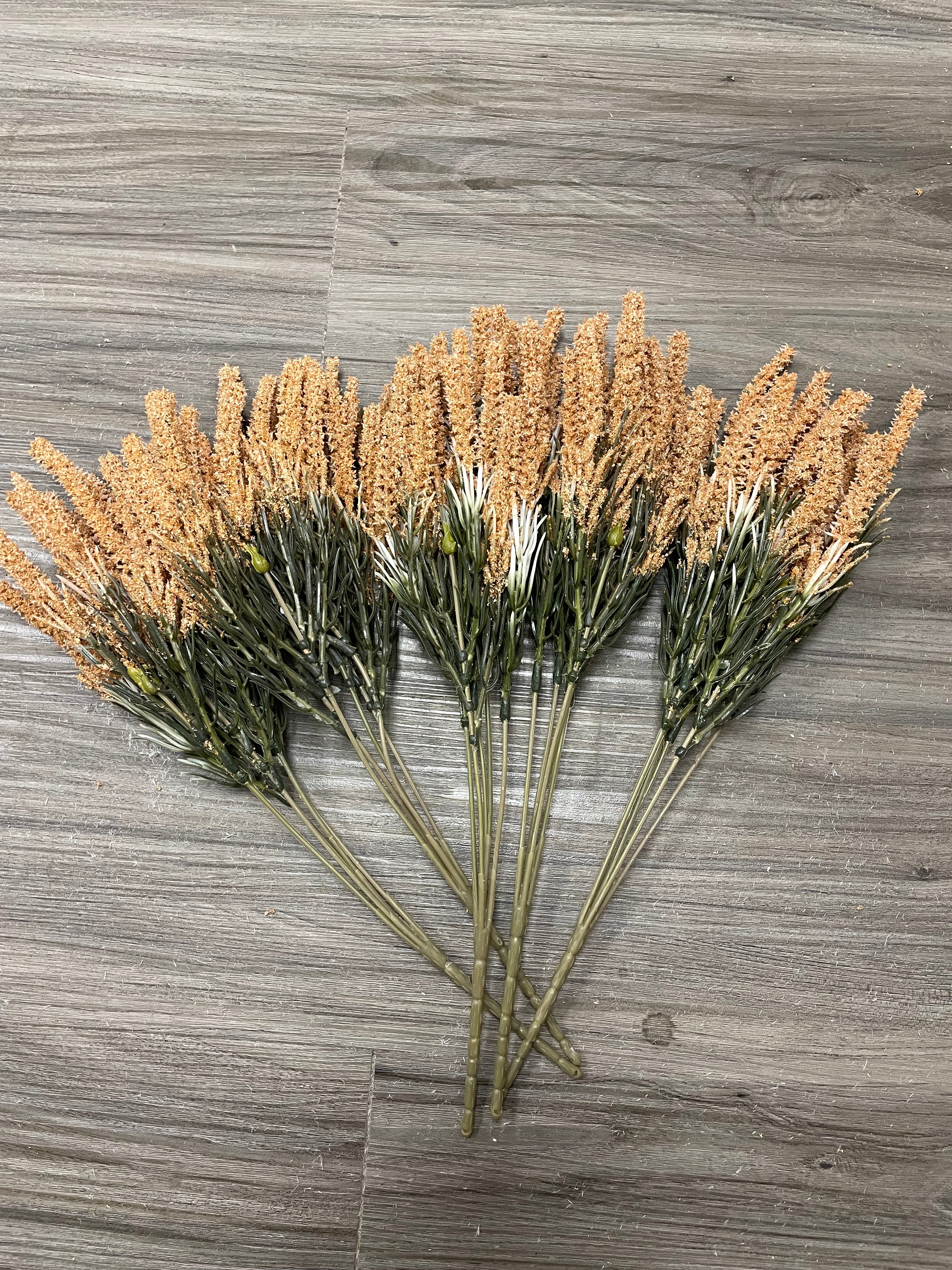3Bunches/5Bunches Artificial Foxtail Grass Stems, Beige/Tan Dried Look Filler for Wedding, Bouquet & DIY Decor (AF2)