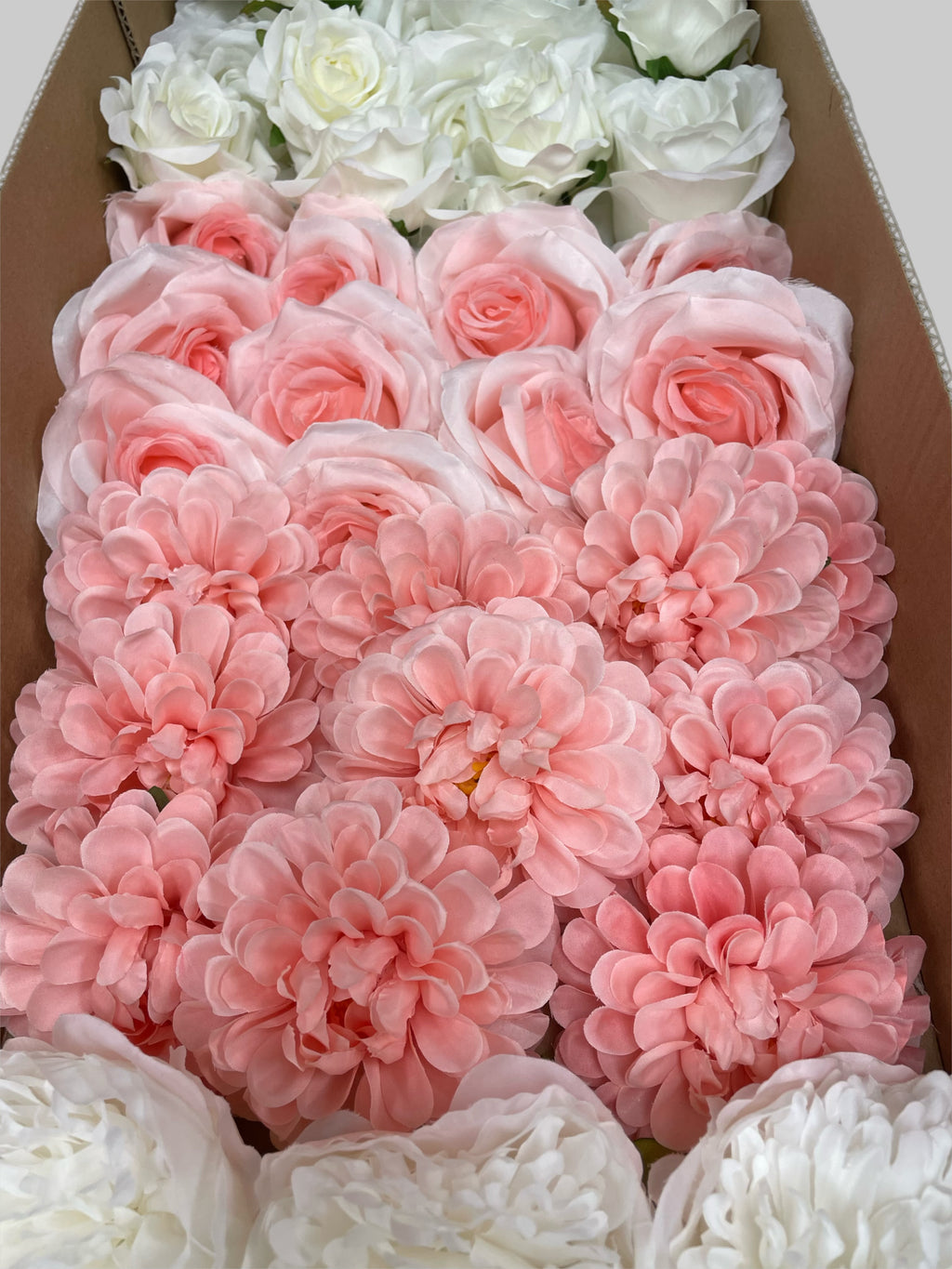 60/70 PCS Artificial Flower Heads (PS2), Mixed Colors for Wedding & DIY Decor
