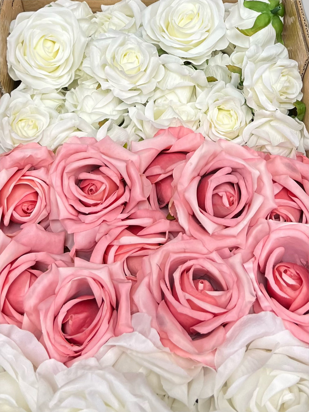 60/70 PCS Artificial Flower Heads (PS4), Mixed Colors for Wedding & DIY Decor