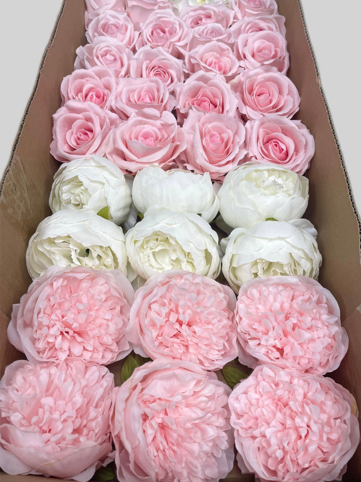 50/60 PCS Artificial Flower Heads(CS3B1), Mixed Colors for Wedding & DIY Decor
