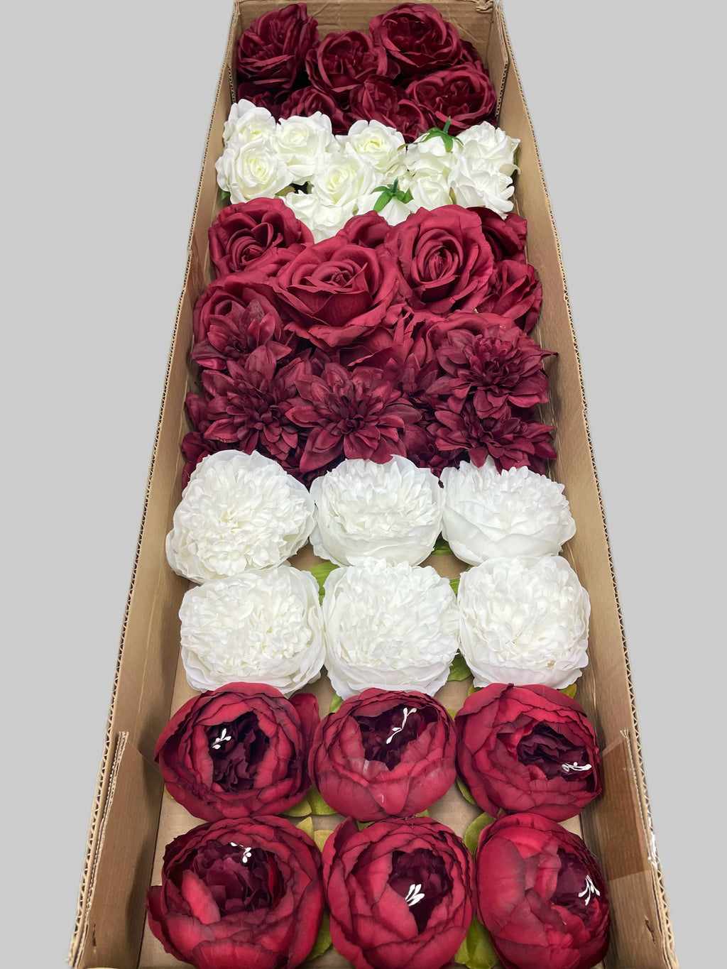 60/70 PCS Artificial Flower Heads (BW1), Mixed Colors for Wedding & DIY Decor