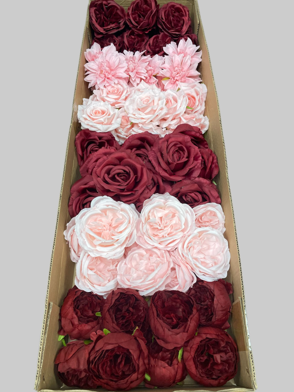 60/70 PCS Artificial Flower Heads (BP1), Mixed Colors for Wedding & DIY Decor