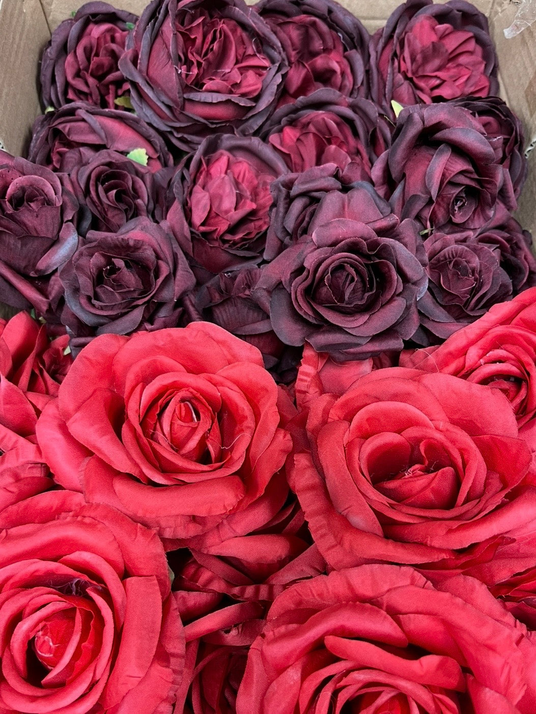 50/60 PCS Artificial Flower Heads (BHR1), Mixed Colors for Wedding & DIY Decor