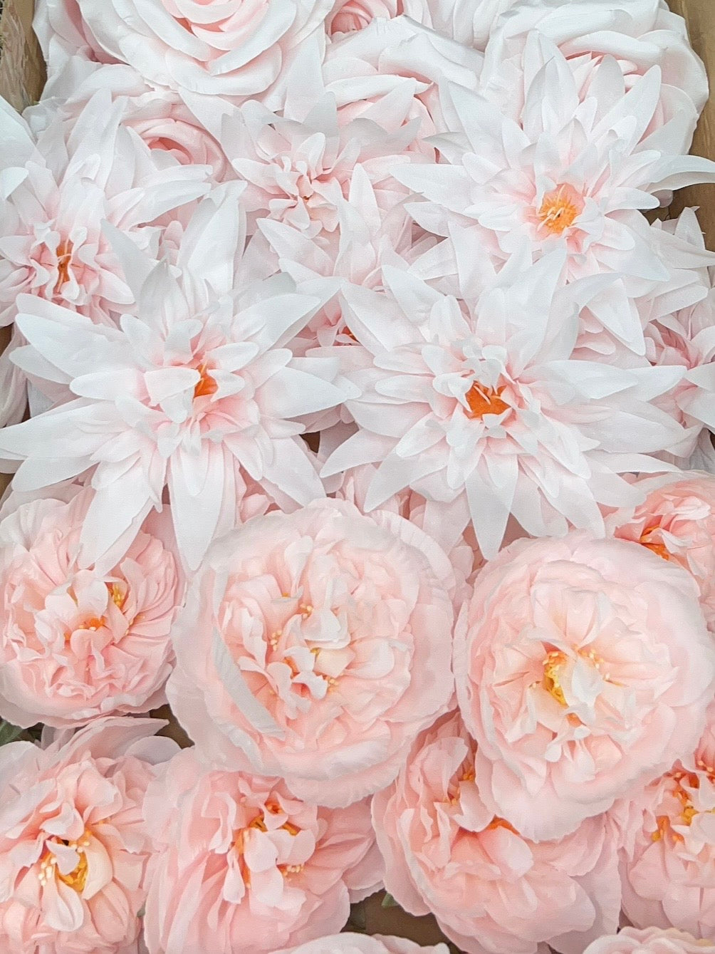 60/70 PCS Artificial Flower Heads (CS3AE), Mixed Colors for Wedding & DIY Decor