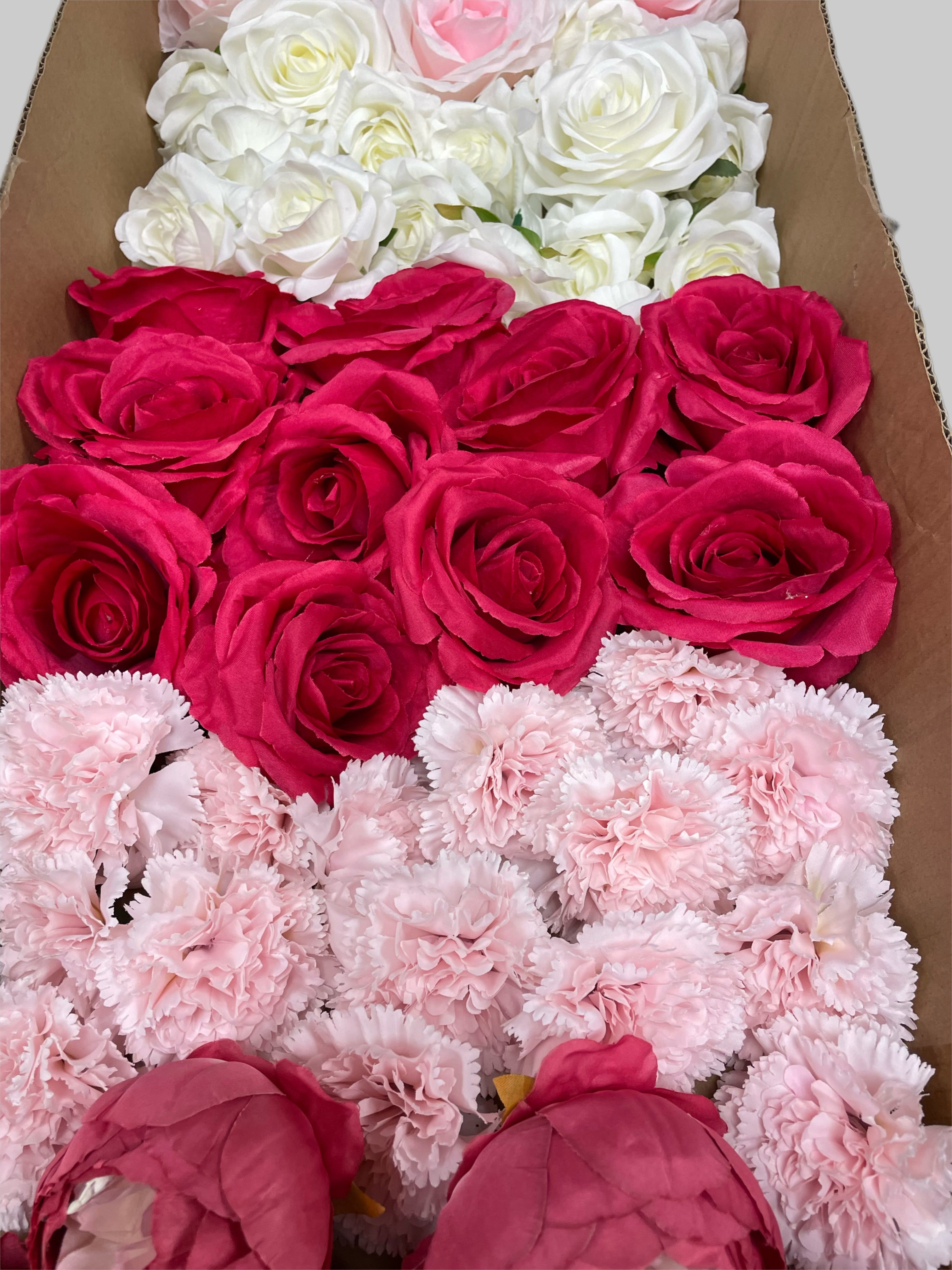 60/70 PCS Artificial Flower Heads (AS1), Mixed Colors for Wedding & DIY Decor