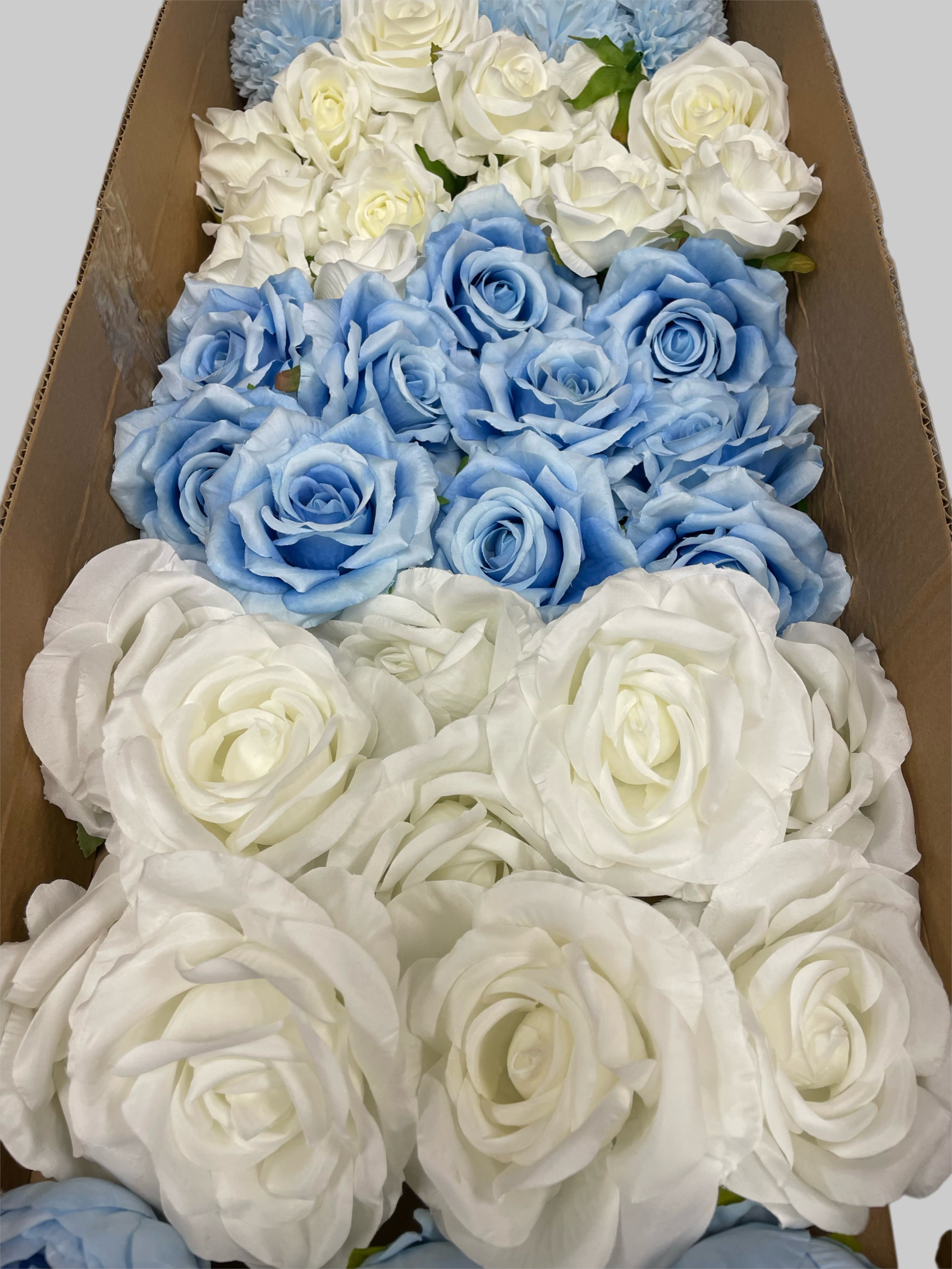 60/70 PCS Artificial Flower Heads (LS5CE), Mixed Colors for Wedding & DIY Decor