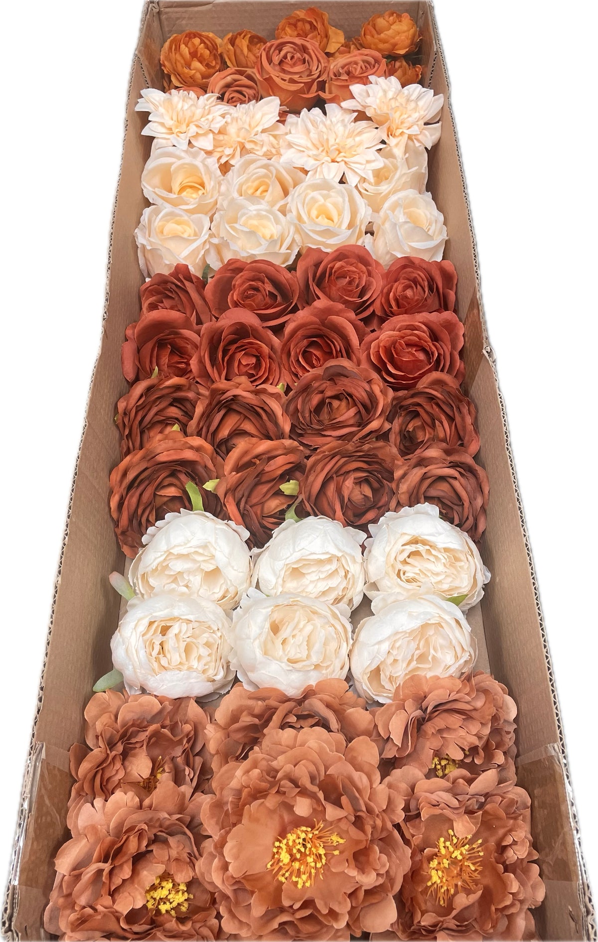 50/60 PCS Artificial Flower Heads(FS2), Mixed Colors for Wedding & DIY Decor