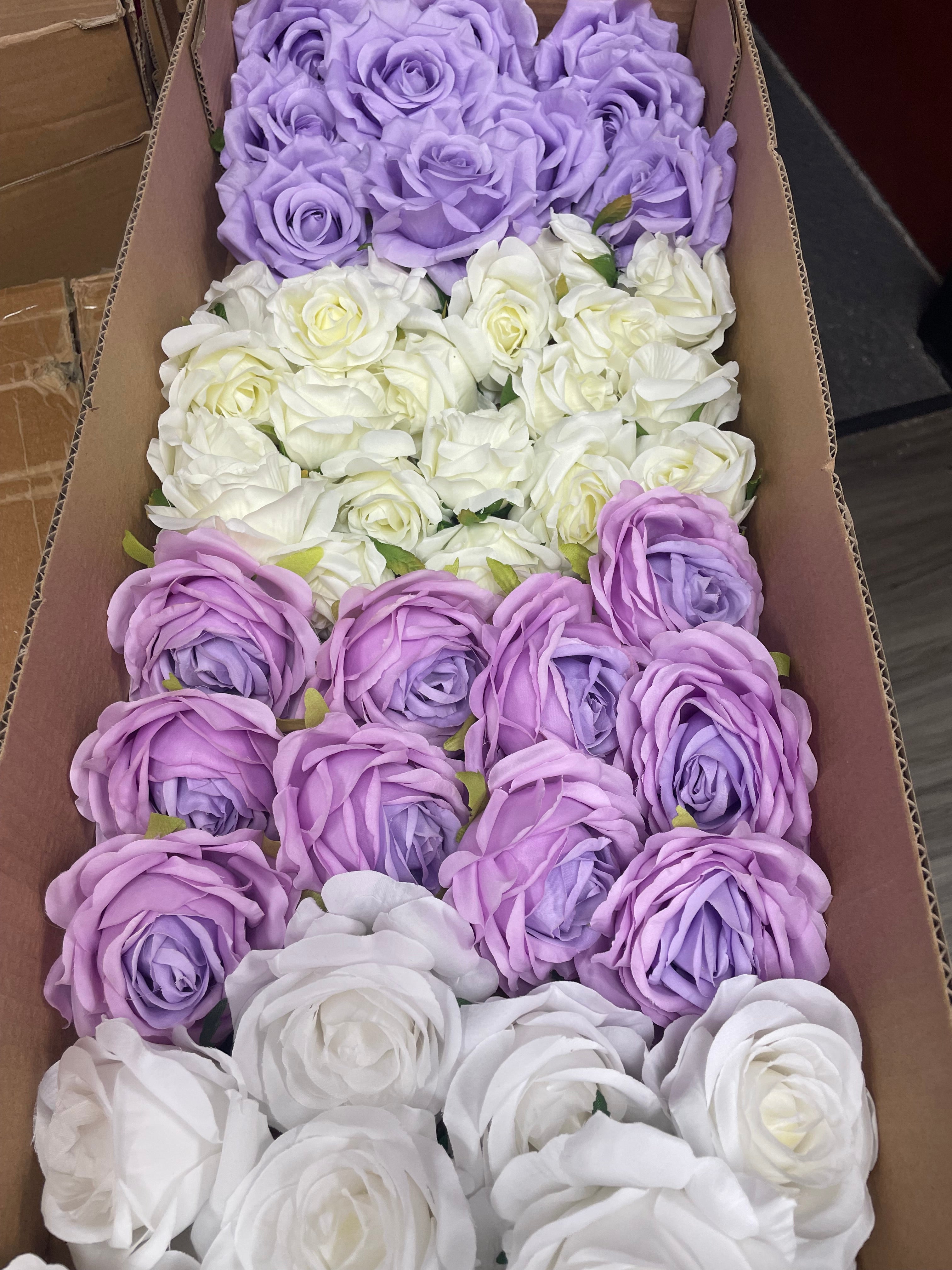 60/70 PCS Artificial Flower Heads (ZS3), Mixed Colors for Wedding & DIY Decor