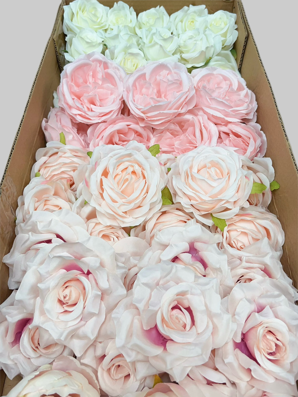 60/70 PCS Artificial Flower Heads (HS11AE), Mixed Colors for Wedding & DIY Decor