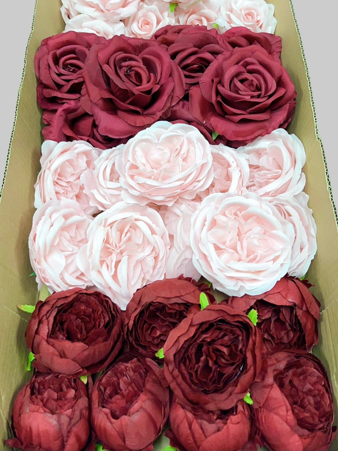 60/70 PCS Artificial Flower Heads (BP1), Mixed Colors for Wedding & DIY Decor