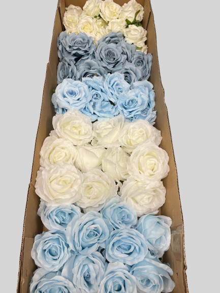 50/60 PCS Artificial Flower Heads(LS3AC), Mixed Colors for Wedding & DIY Decor