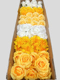 50/60 PCS Artificial Flower Heads (YS1), Mixed Colors for Wedding & DIY Decor