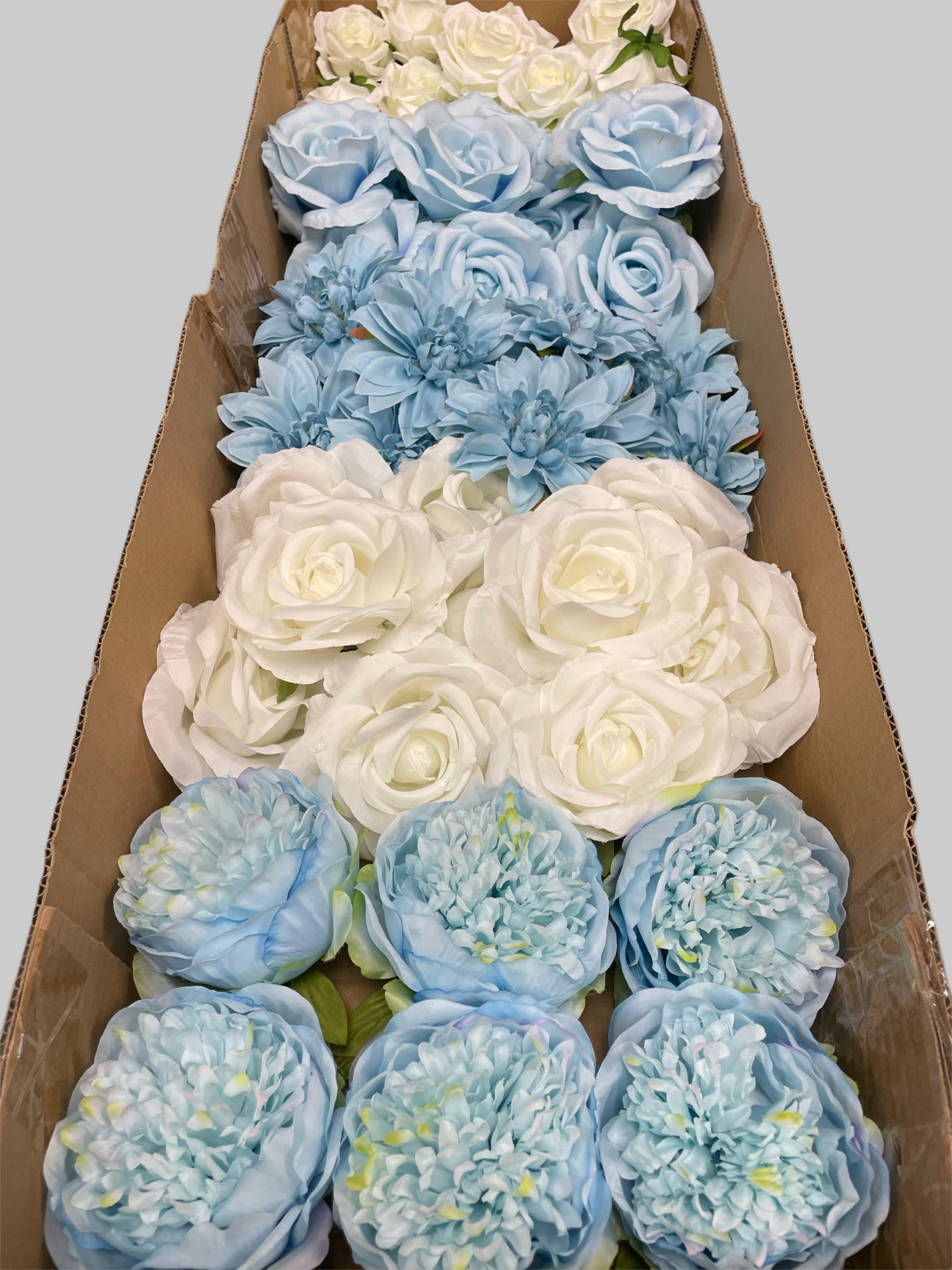 60/70 PCS Artificial Flower Heads (LS6), Mixed Colors for Wedding & DIY Decor