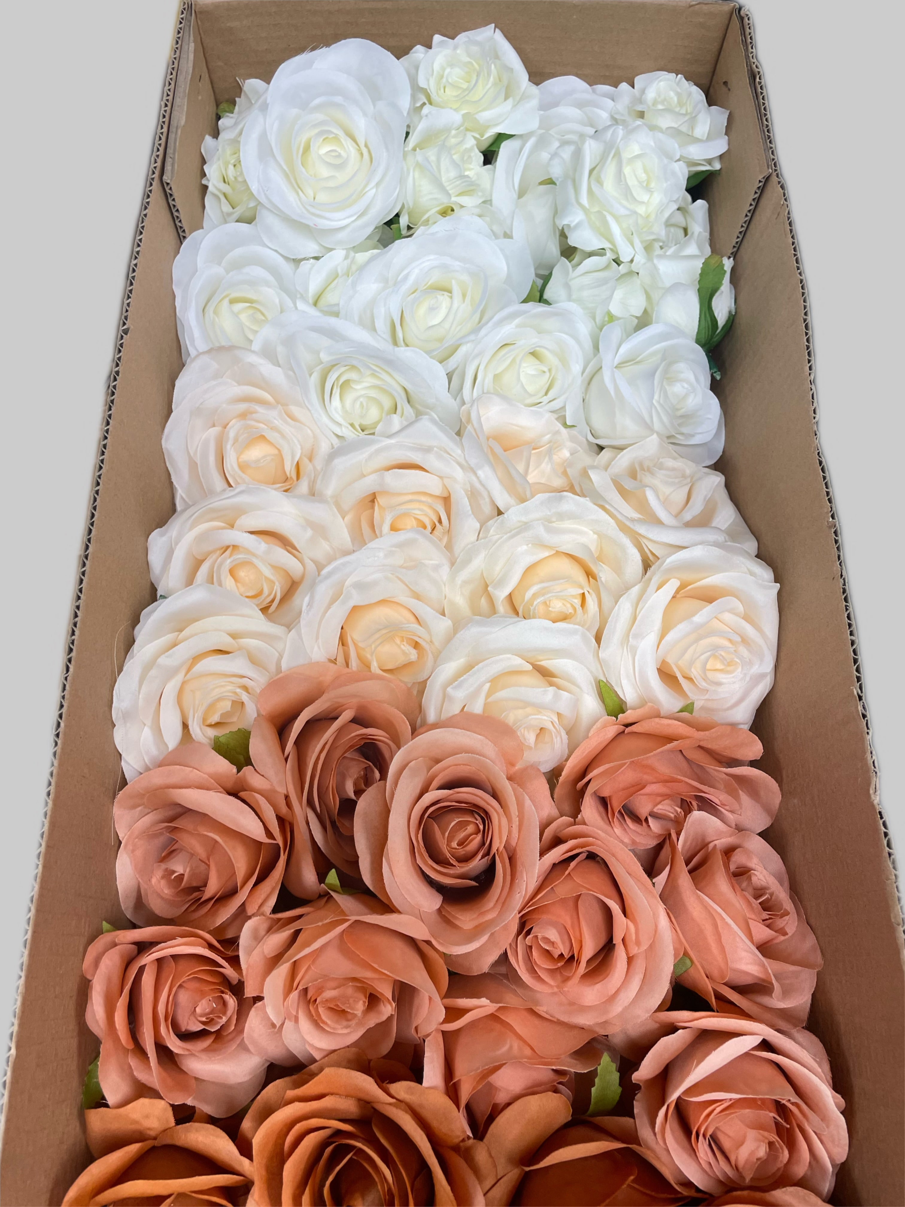 60/70 PCS Artificial Flower Heads(OS2) – Mixed Colors for Wedding & DIY Decor