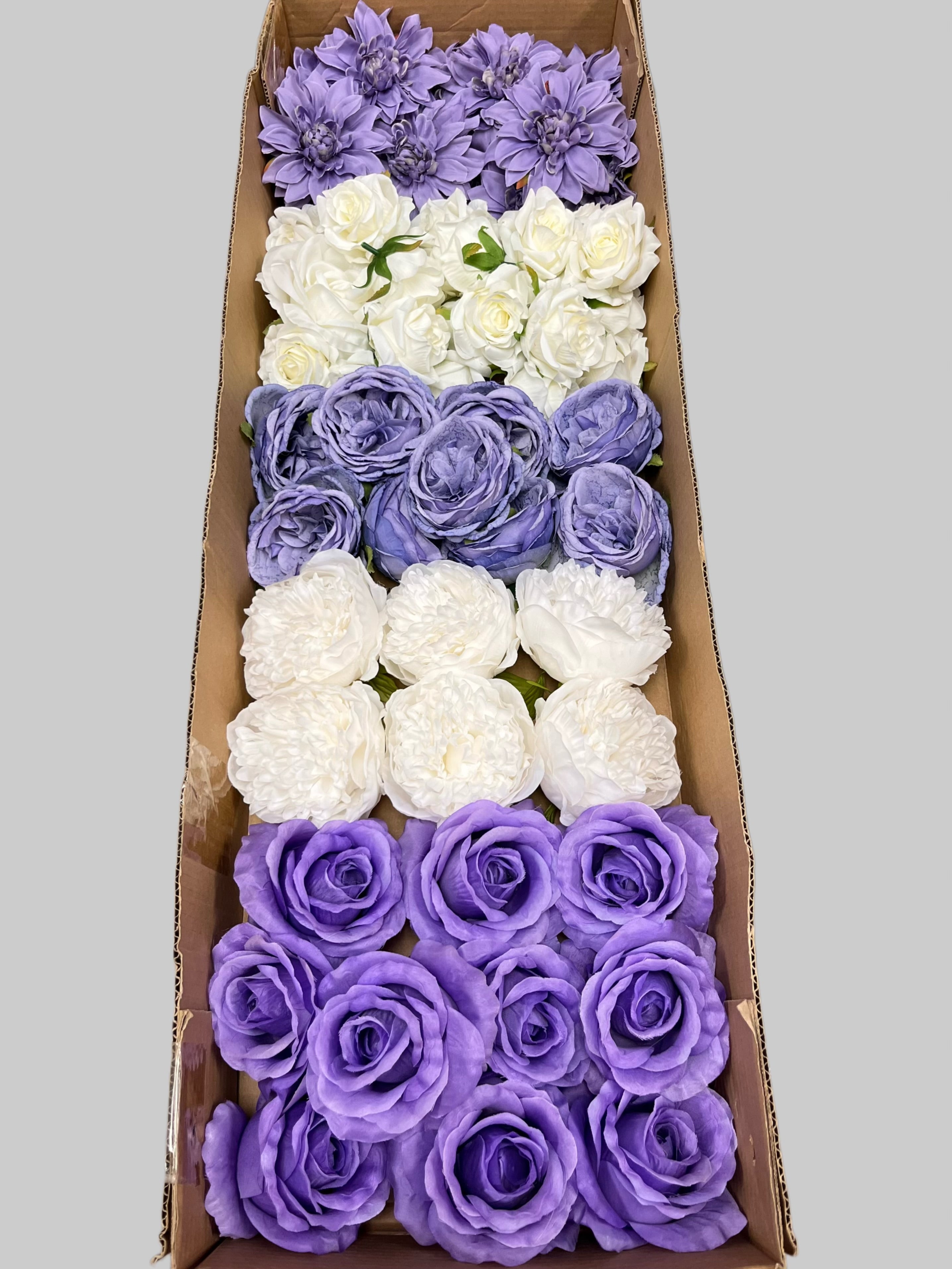 60/70 PCS Artificial Flower Heads (ZS6), Mixed Colors for Wedding & DIY Decor