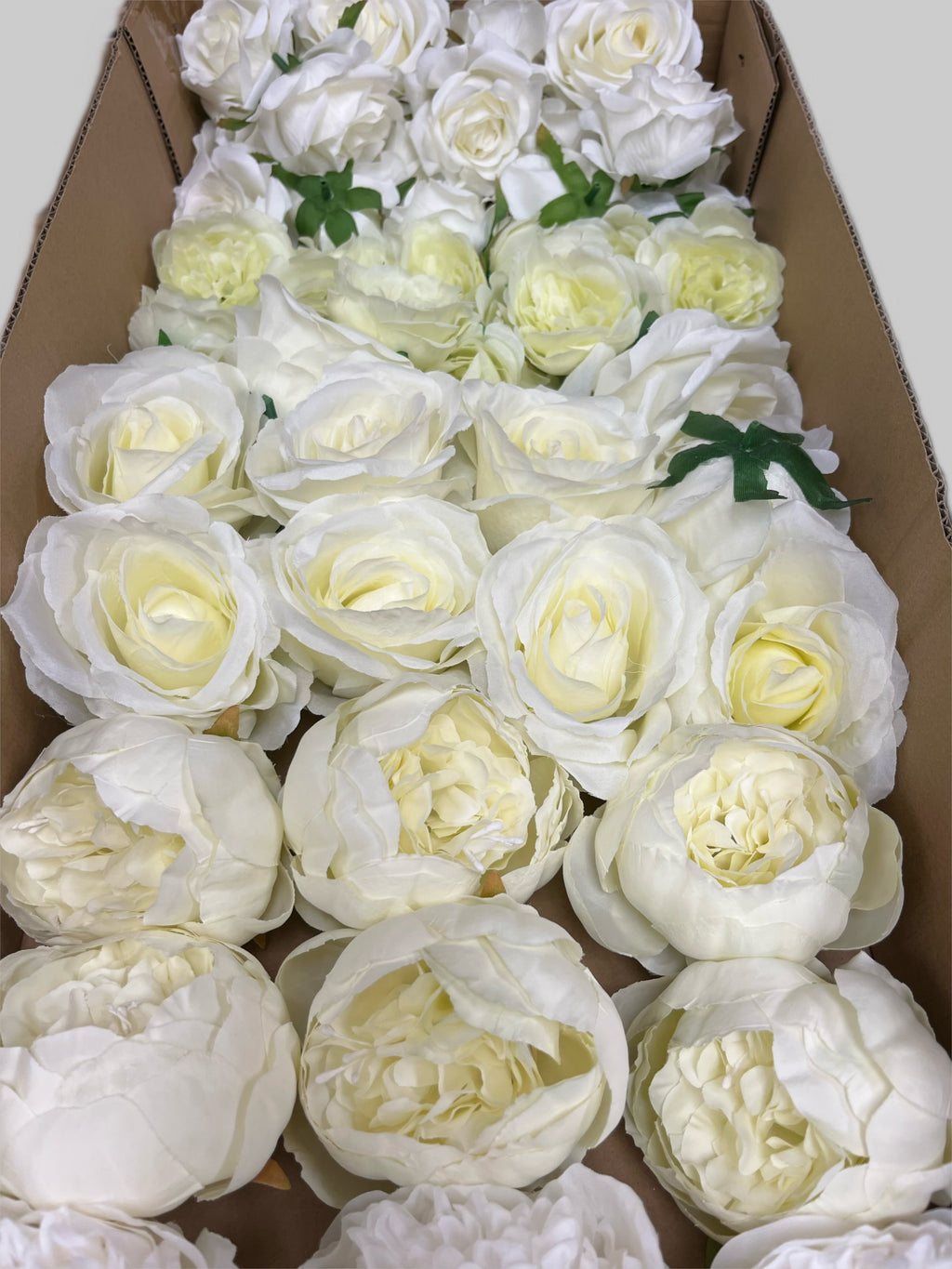 60/70 PCS Artificial Flower Heads (LU1), Mixed Colors for Wedding & DIY Decor
