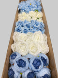 60/70 PCS Artificial Flower Heads (LS5), Mixed Colors for Wedding & DIY Decor