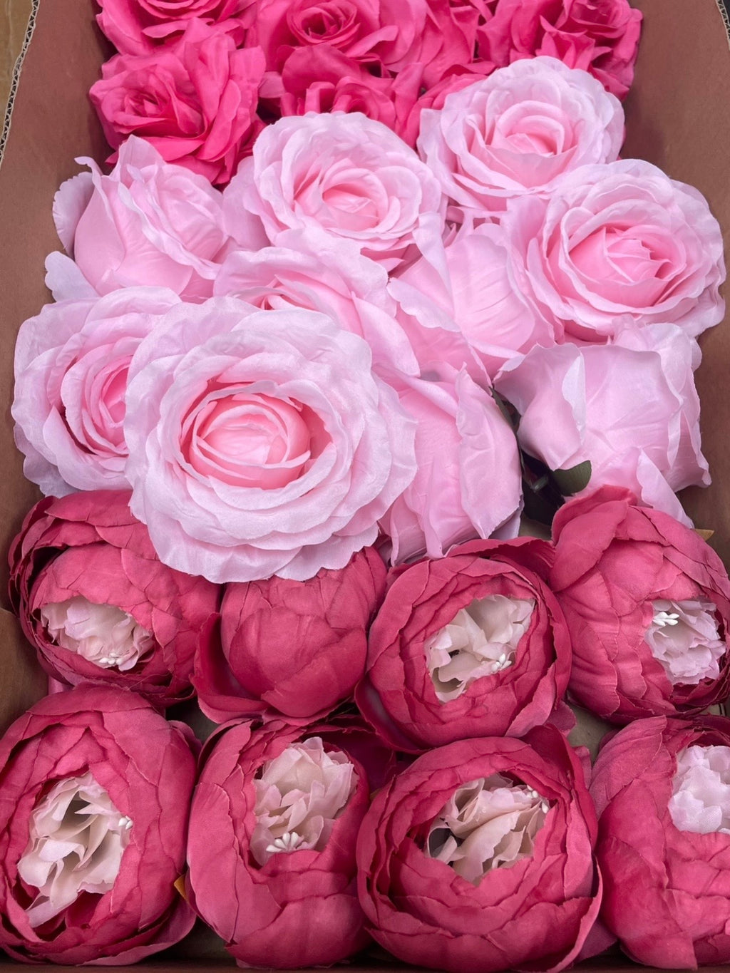 50/60 PCS Artificial Flower Heads (AS1BC1), Mixed Colors for Wedding & DIY Decor