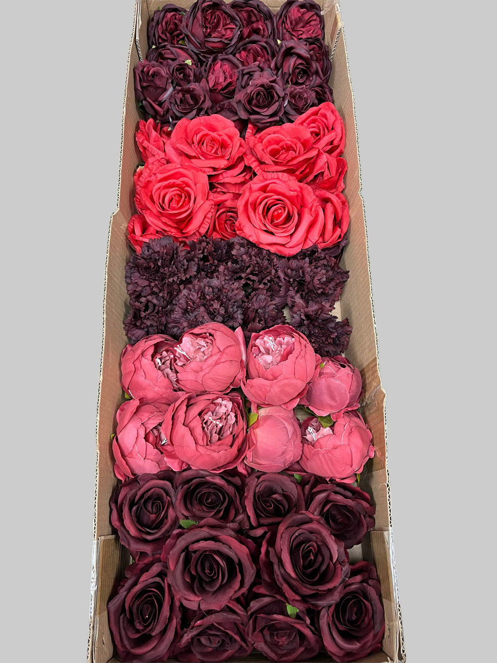 50/60 PCS Artificial Flower Heads (BHR1), Mixed Colors for Wedding & DIY Decor