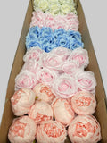 50/60 PCS Artificial Flower Heads(BS1AC) – Mixed Colors for Wedding & DIY Decor