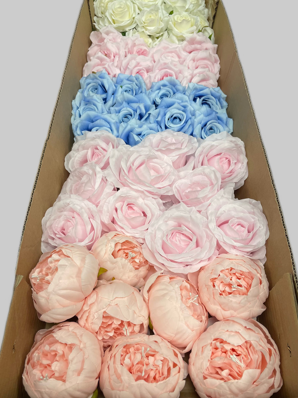 50/60 PCS Artificial Flower Heads(BS1AC) – Mixed Colors for Wedding & DIY Decor