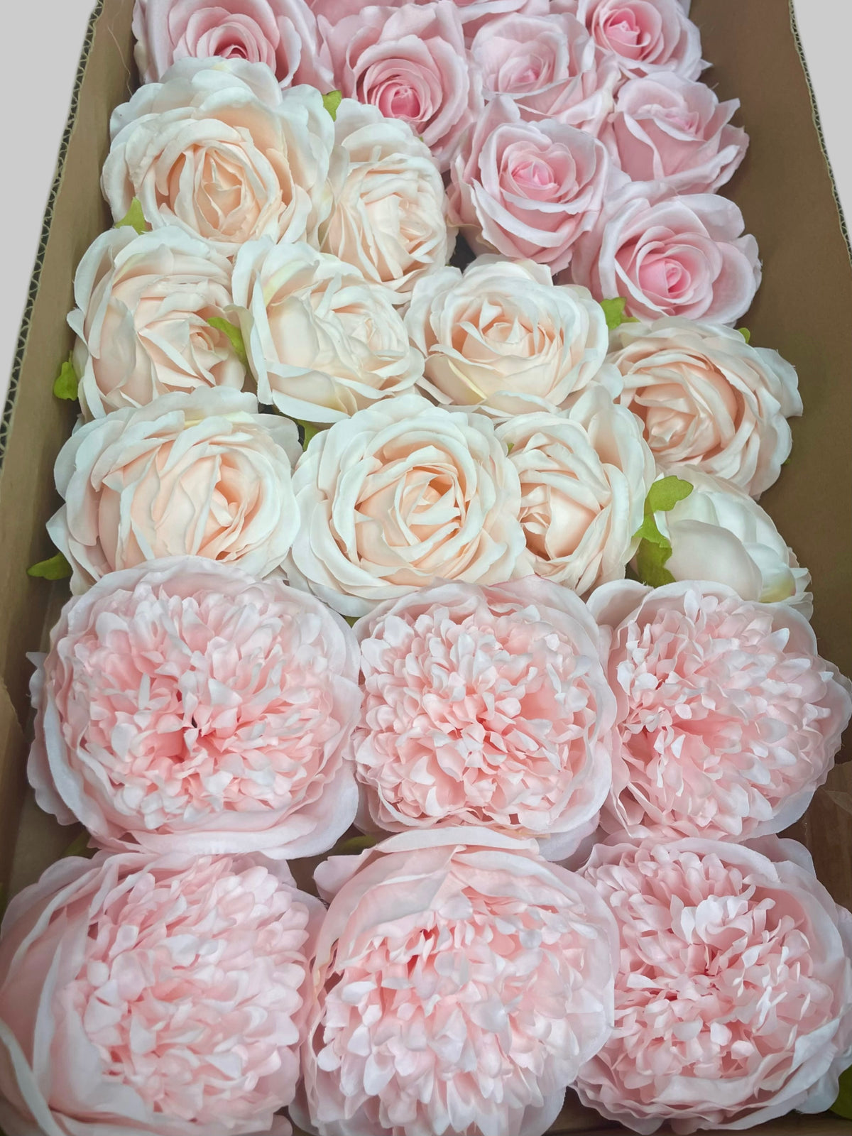 50/60 PCS Artificial Flower Heads(CS3B), Mixed Colors for Wedding & DIY Decor