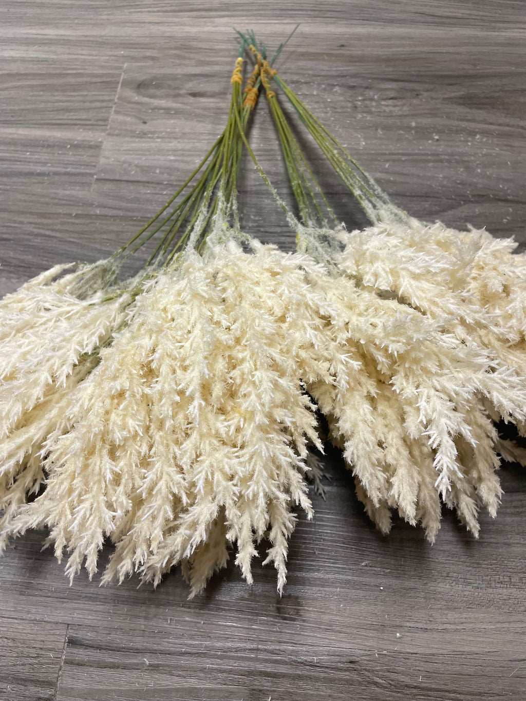 3Bunches/5Bunches Artificial Pampas Grass Stems, Cream White Fluffy Filler, Realistic Dried Look for Wedding & DIY Decor (AF6)