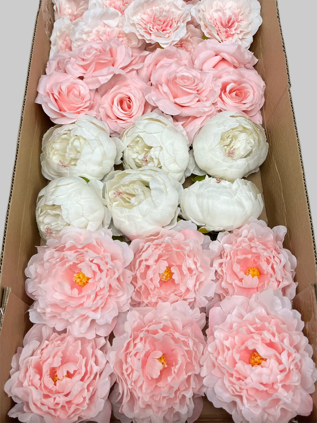60/70 PCS Artificial Flower Heads (HS4), Mixed Colors for Wedding & DIY Decor