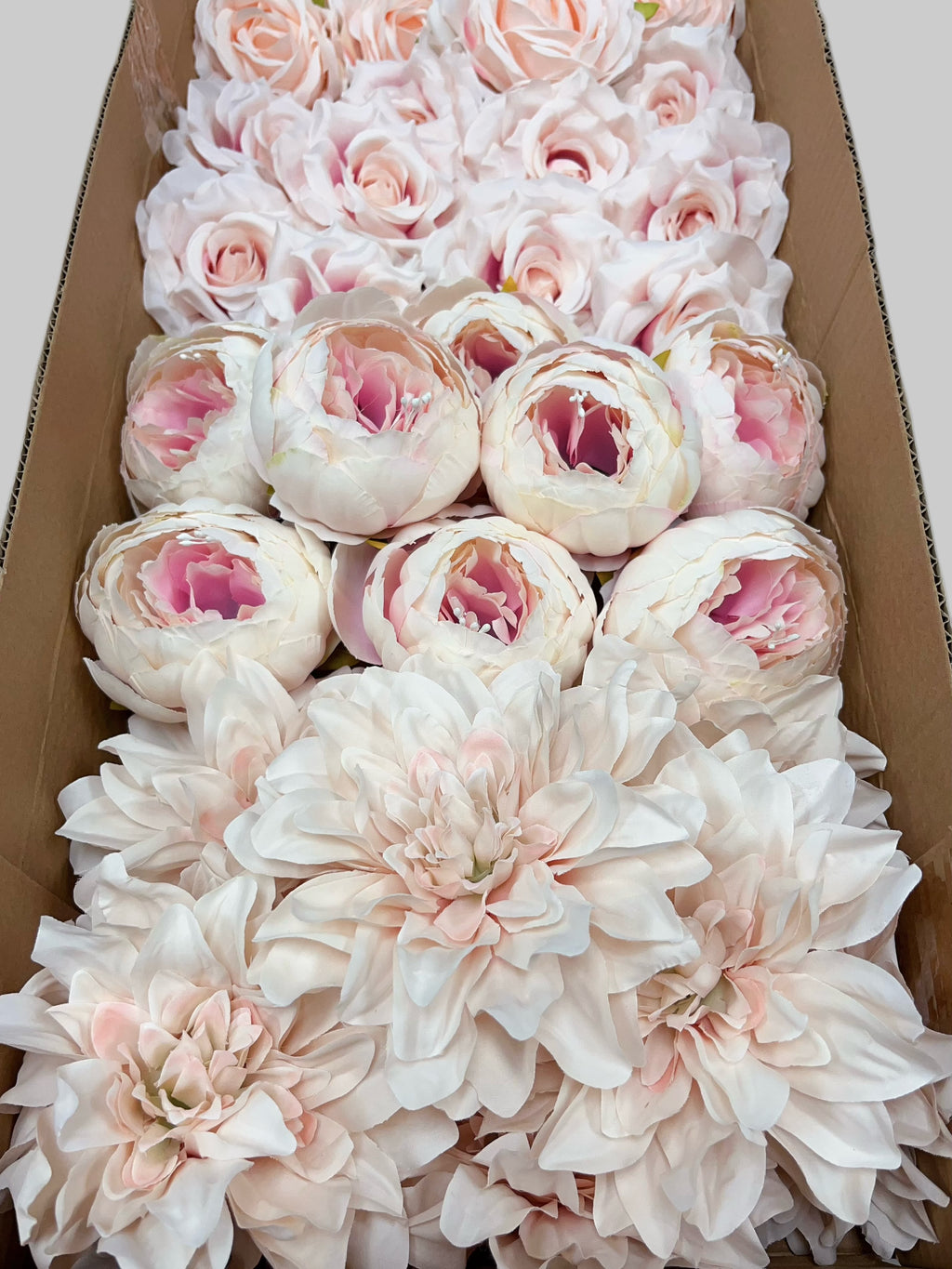 60/70 PCS Artificial Flower Heads (HS11), Mixed Colors for Wedding & DIY Decor